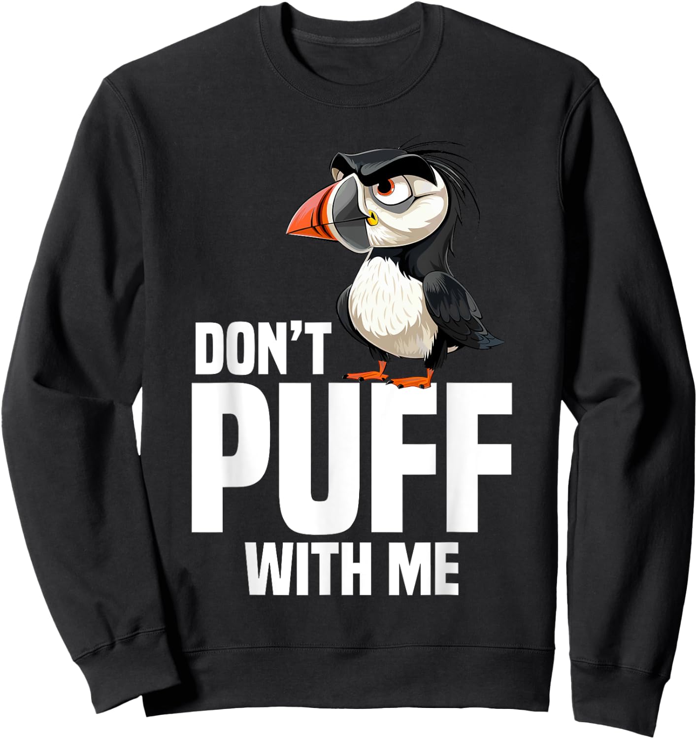 Puffin Stuffed Animal iceland Costume Stuffed Puffin Sweatshirt - Sweatshirt | Black