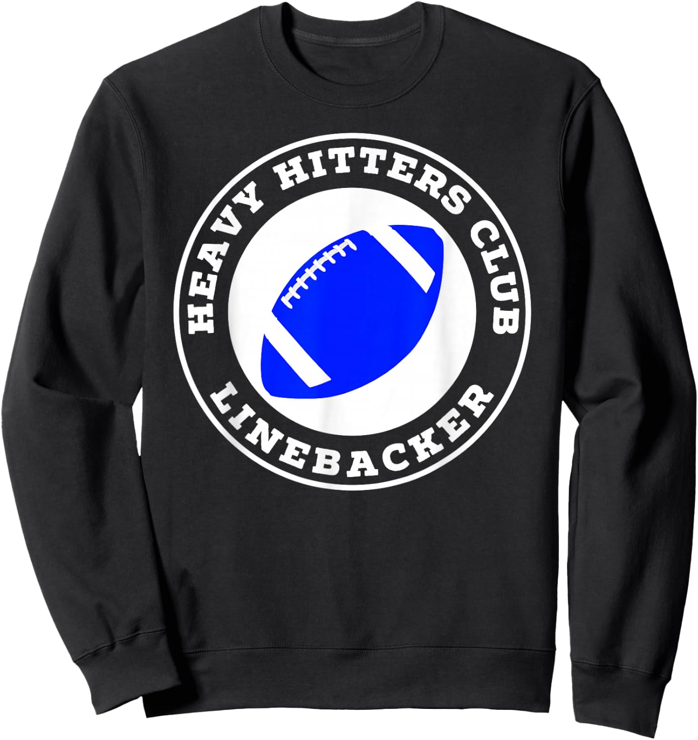 Linebacker Heavy Hitters Club Football Player Sweatshirt - Sweatshirt | Black