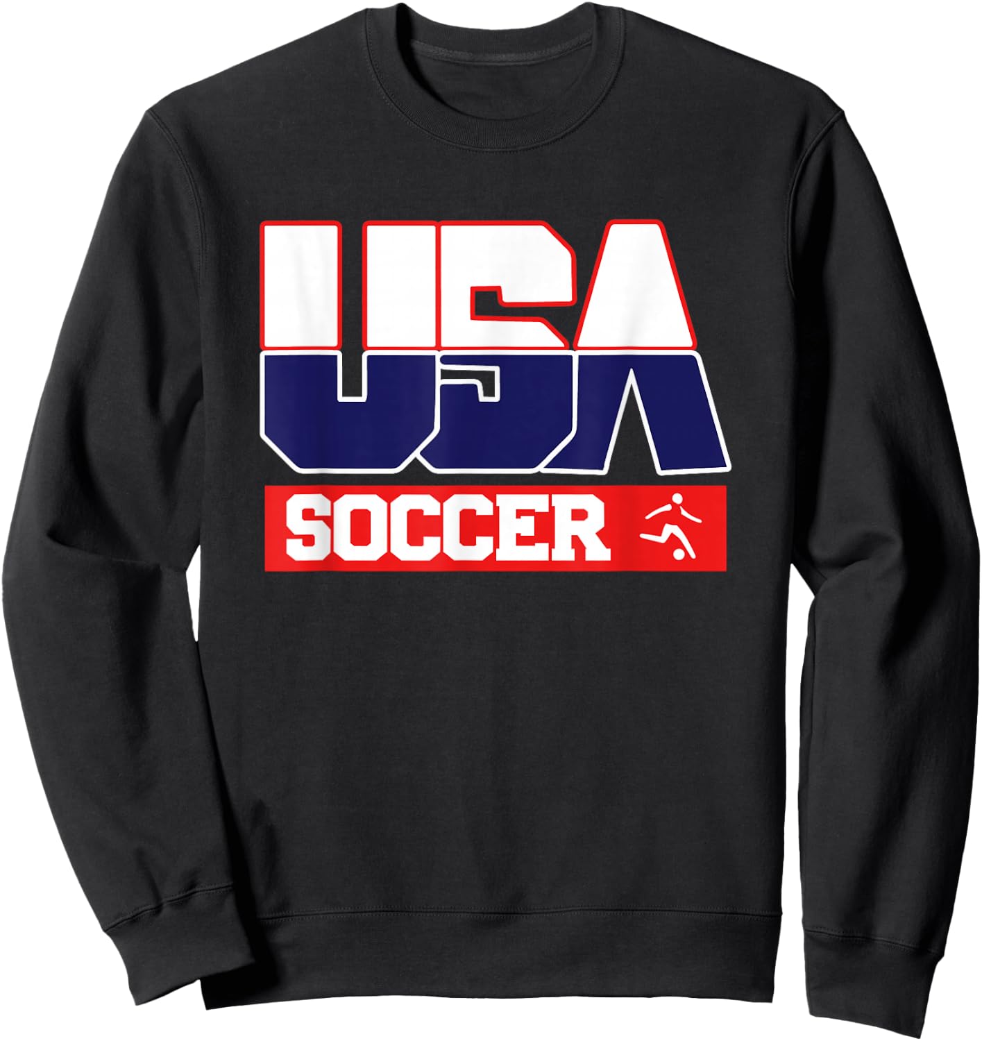 USA Team Soccer - Men & Women American Sports Sweatshirt - Sweatshirt | Black