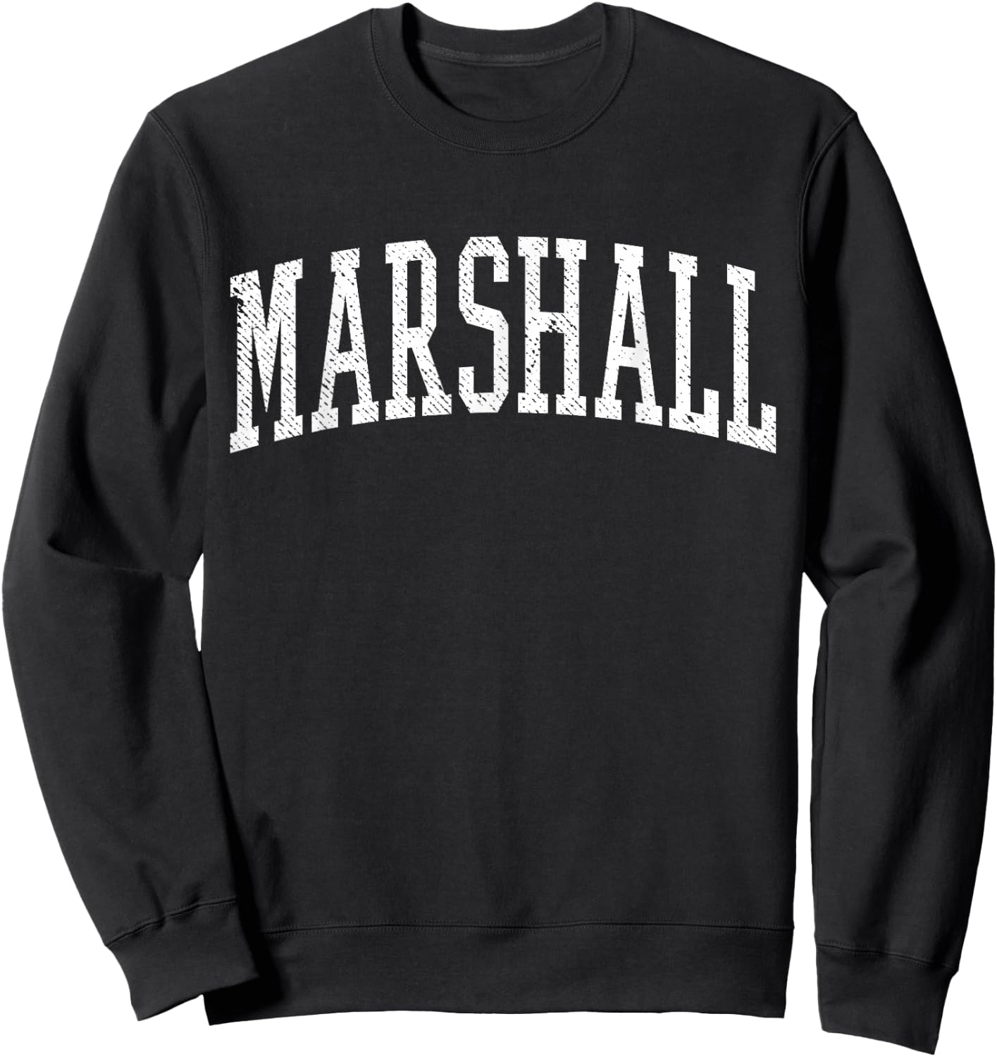 Varsity Distressed Marshall Sweatshirt - Sweatshirt | Black
