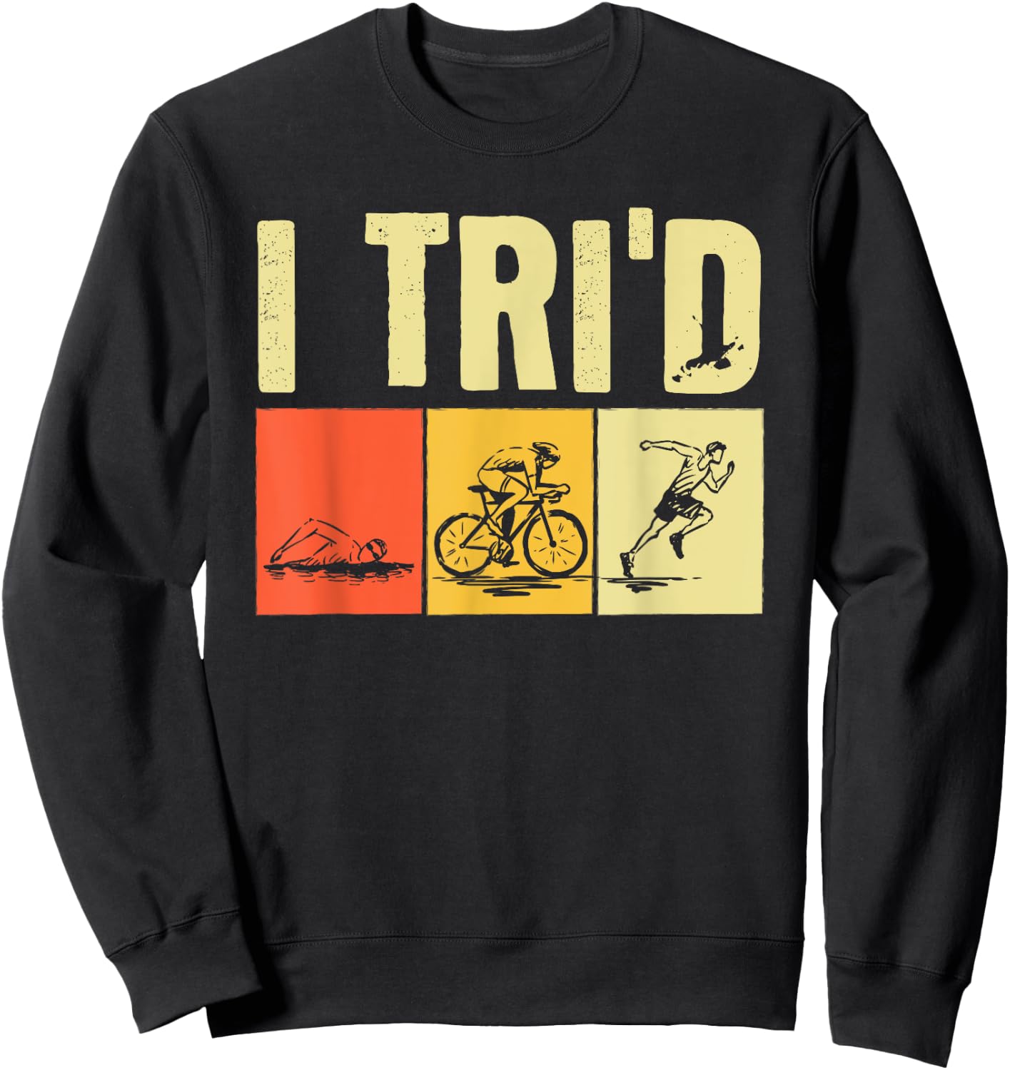 Funny Triathlon Design Women Triathlon Sport Lovers Sweatshirt - Sweatshirt | Black