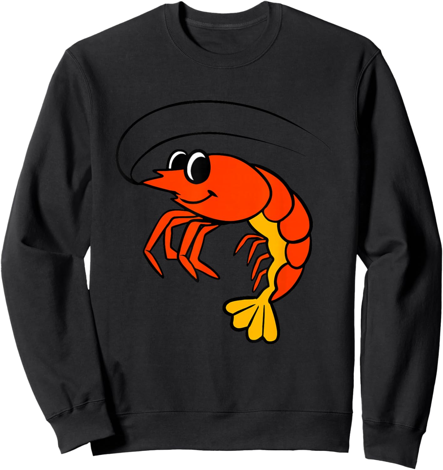 Kids Shrimp Shirt For Boys Or Girls | Cute Shrimp Gift Sweatshirt - Sweatshirt | Black
