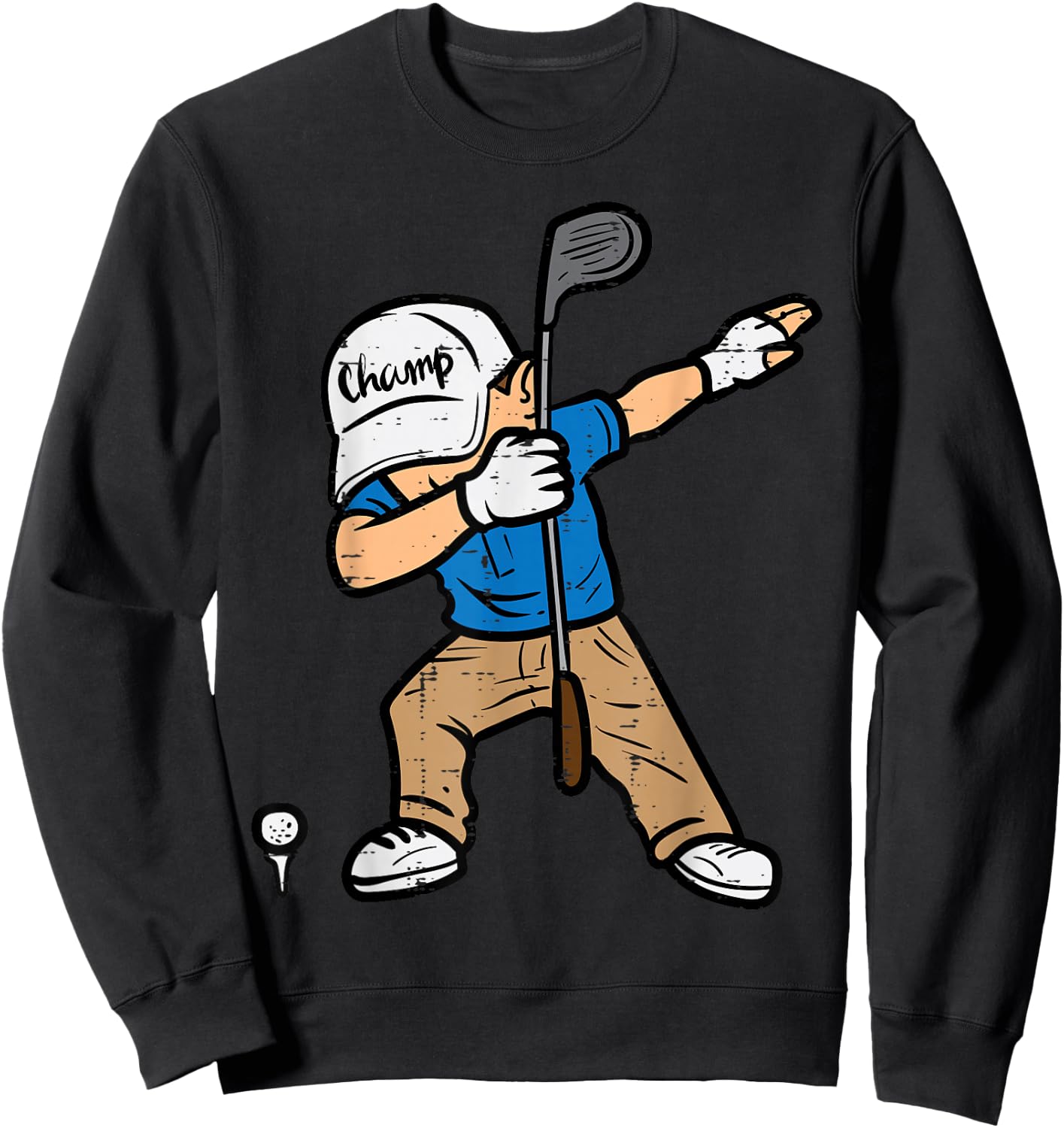 Dabbing Golfer Funny Golfing Golfer Dad Men Boys Kids Youth Sweatshirt - Sweatshirt | Black