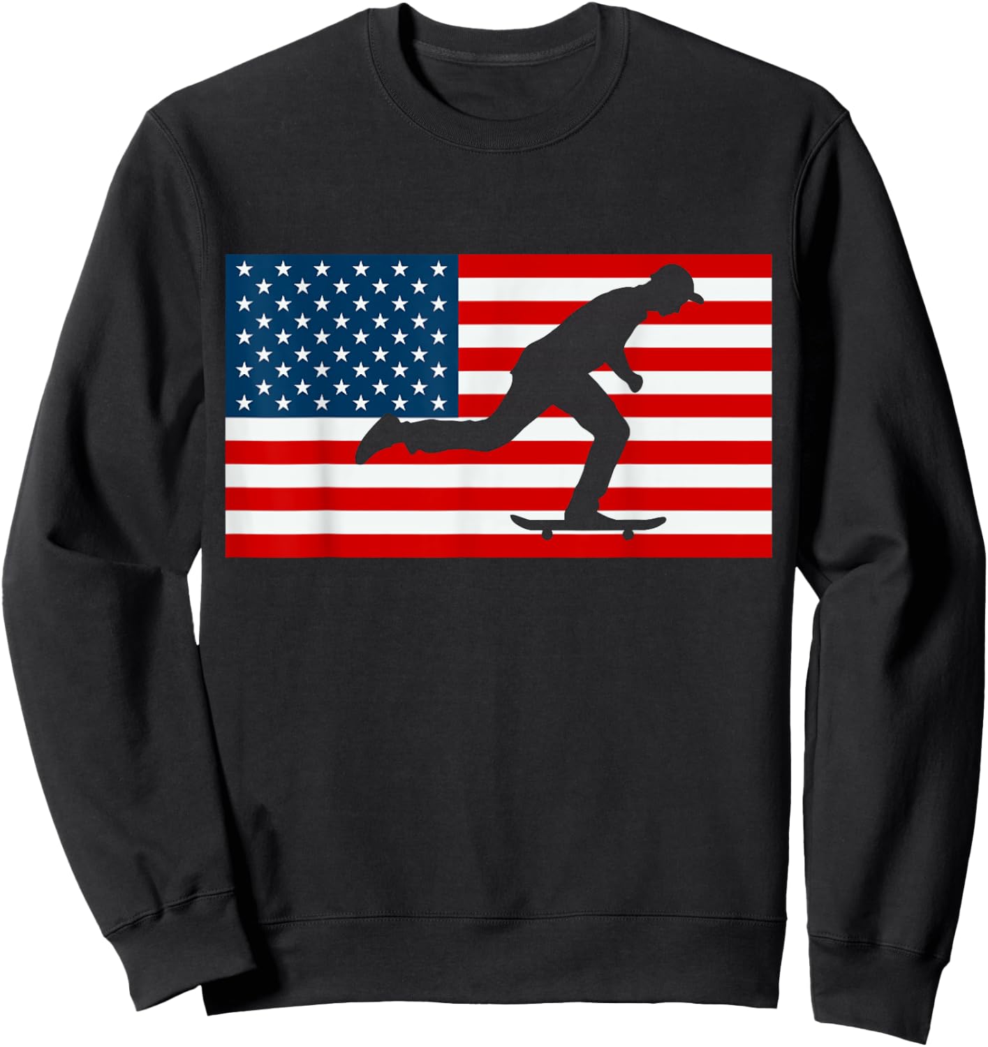 Patriotic Vert Skater Street Skater Skateboarding Sweatshirt - Sweatshirt | Black