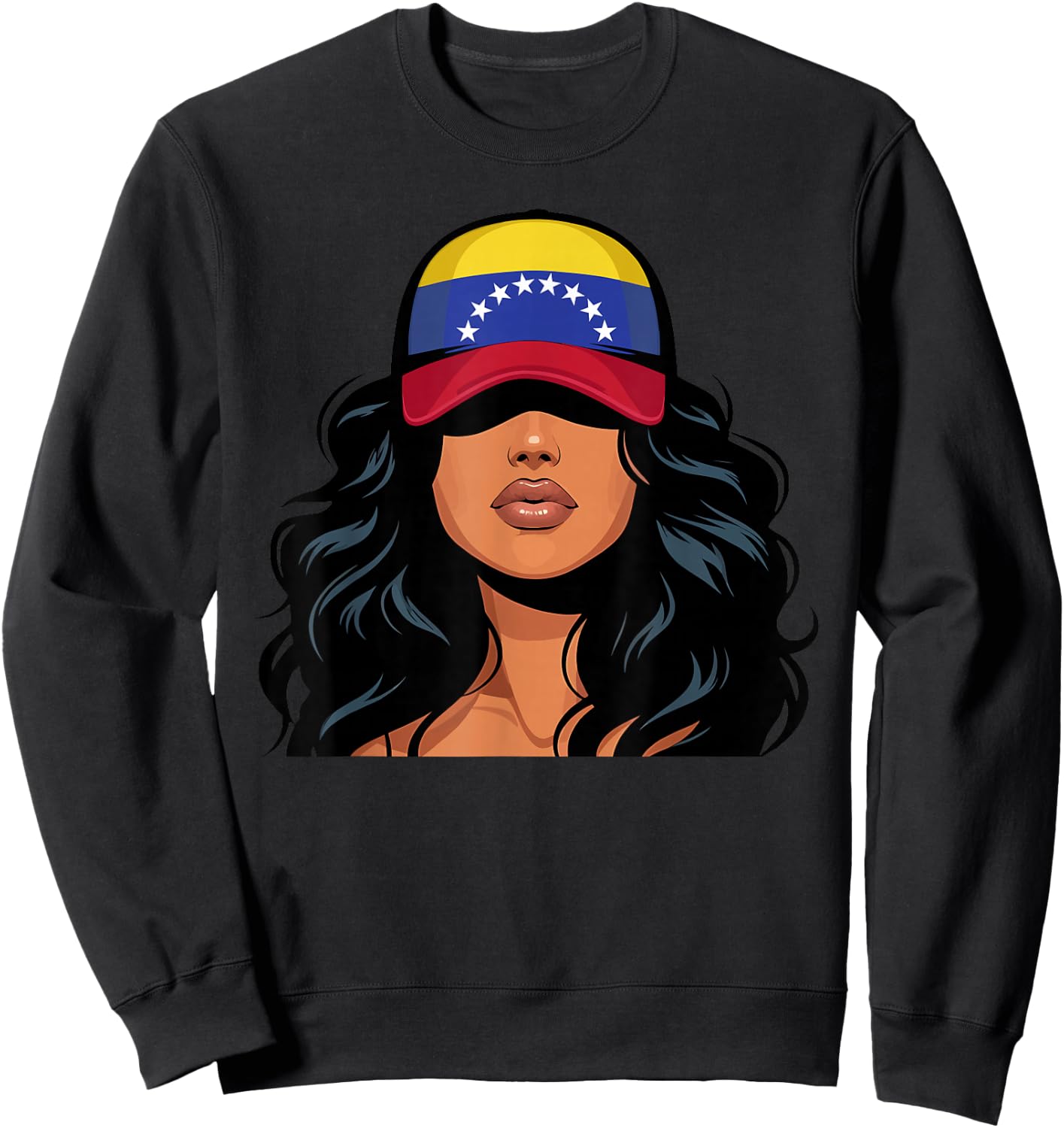 Venezuelan Girl Venezuela Flag Proud Venezolana Women Sweatshirt - Sweatshirt | Black