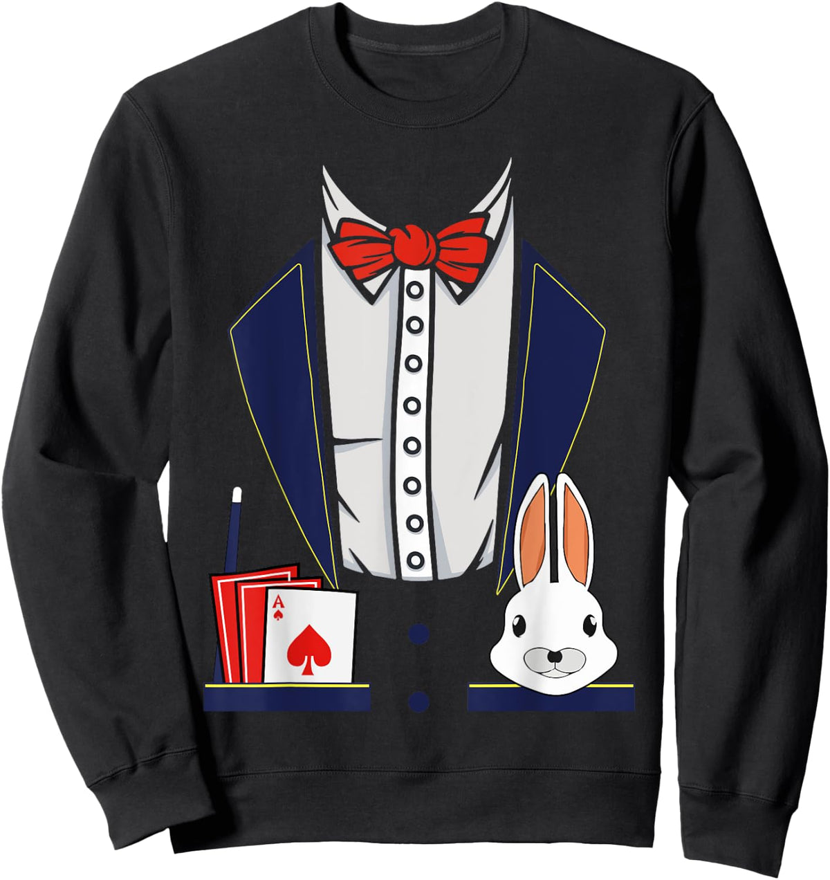 Magician Costume Halloween Magic Show Men Women Kids Boys Sweatshirt - Sweatshirt | Black