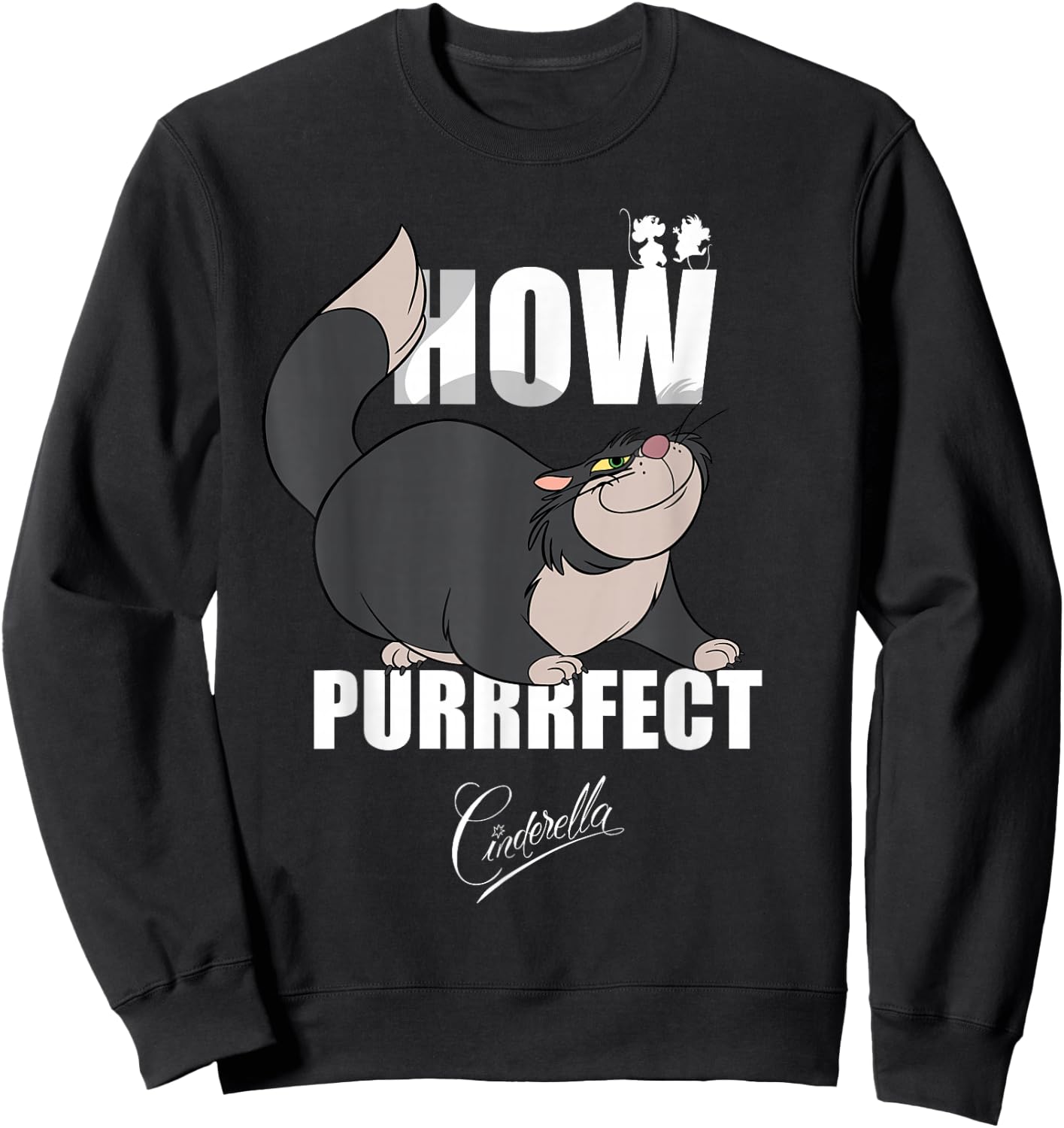 Disney Cinderella Lucifer How Purrrfect Sweatshirt - Sweatshirt | Black