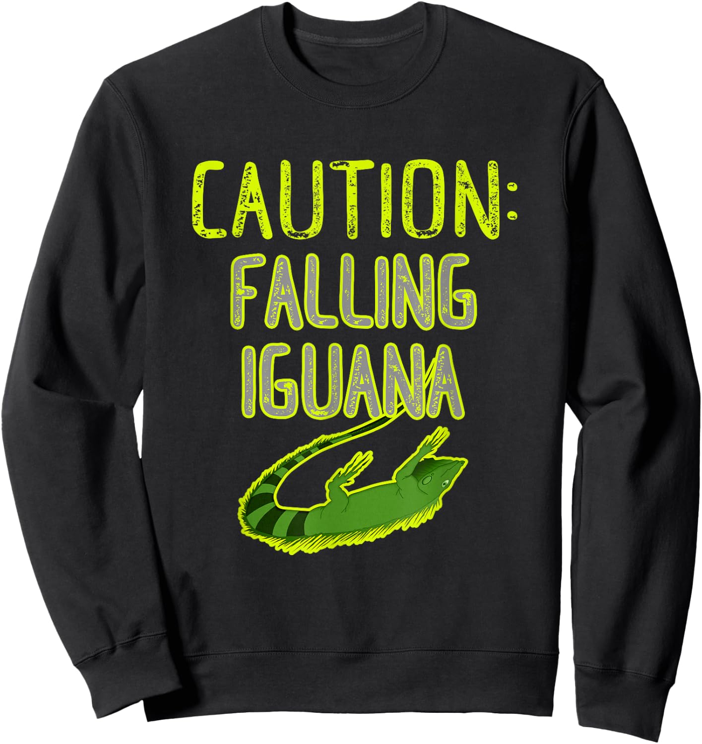 Falling Iguana Freeze Funny Florida Sweatshirt - Sweatshirt | Black