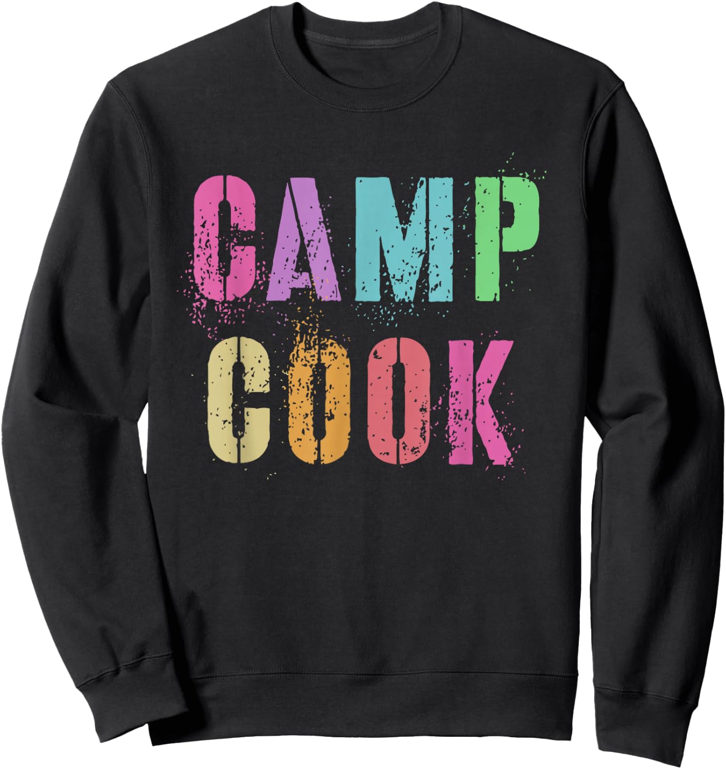 Kids CAMP COOK Chef Camping Cooking Team Vintage Baker Squad Sweatshirt - Sweatshirt | Black