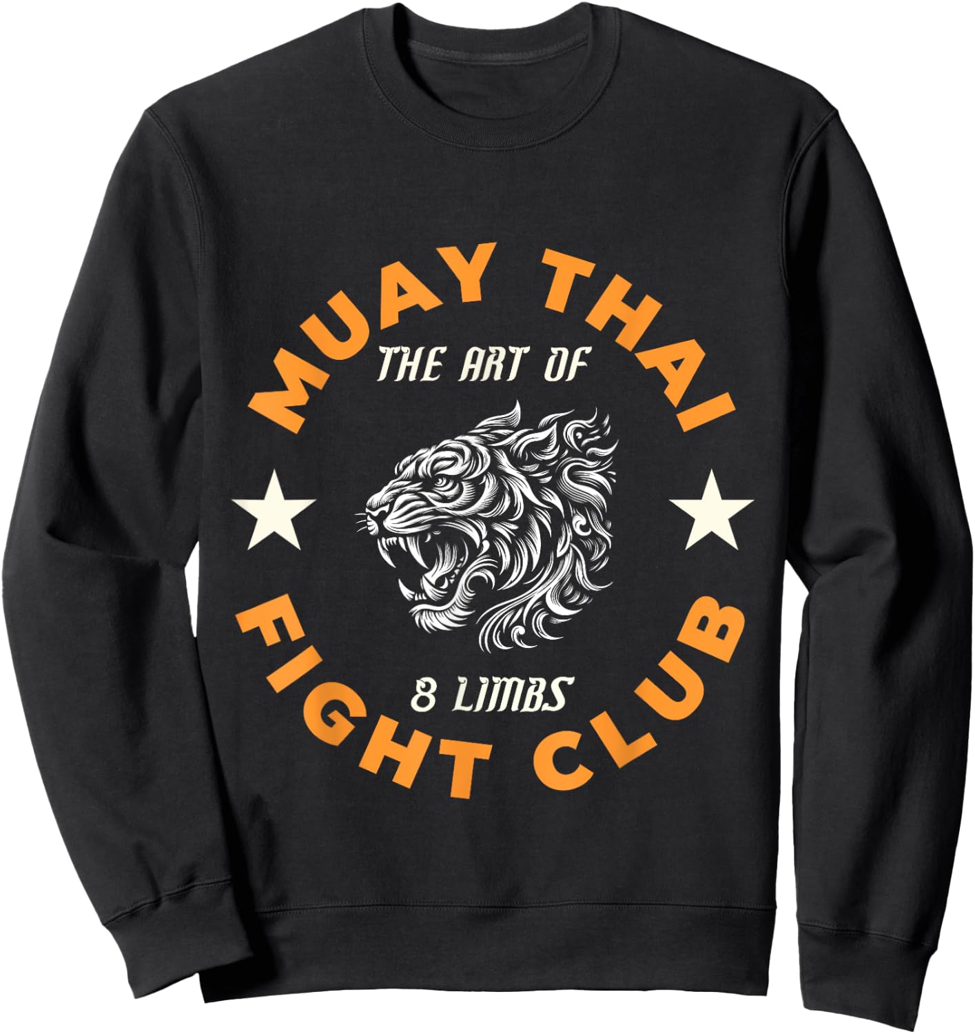 Muay Thai MMA Fight Tattoo Tiger Art of 8 Limbs Kickboxing Sweatshirt - Sweatshirt | Black