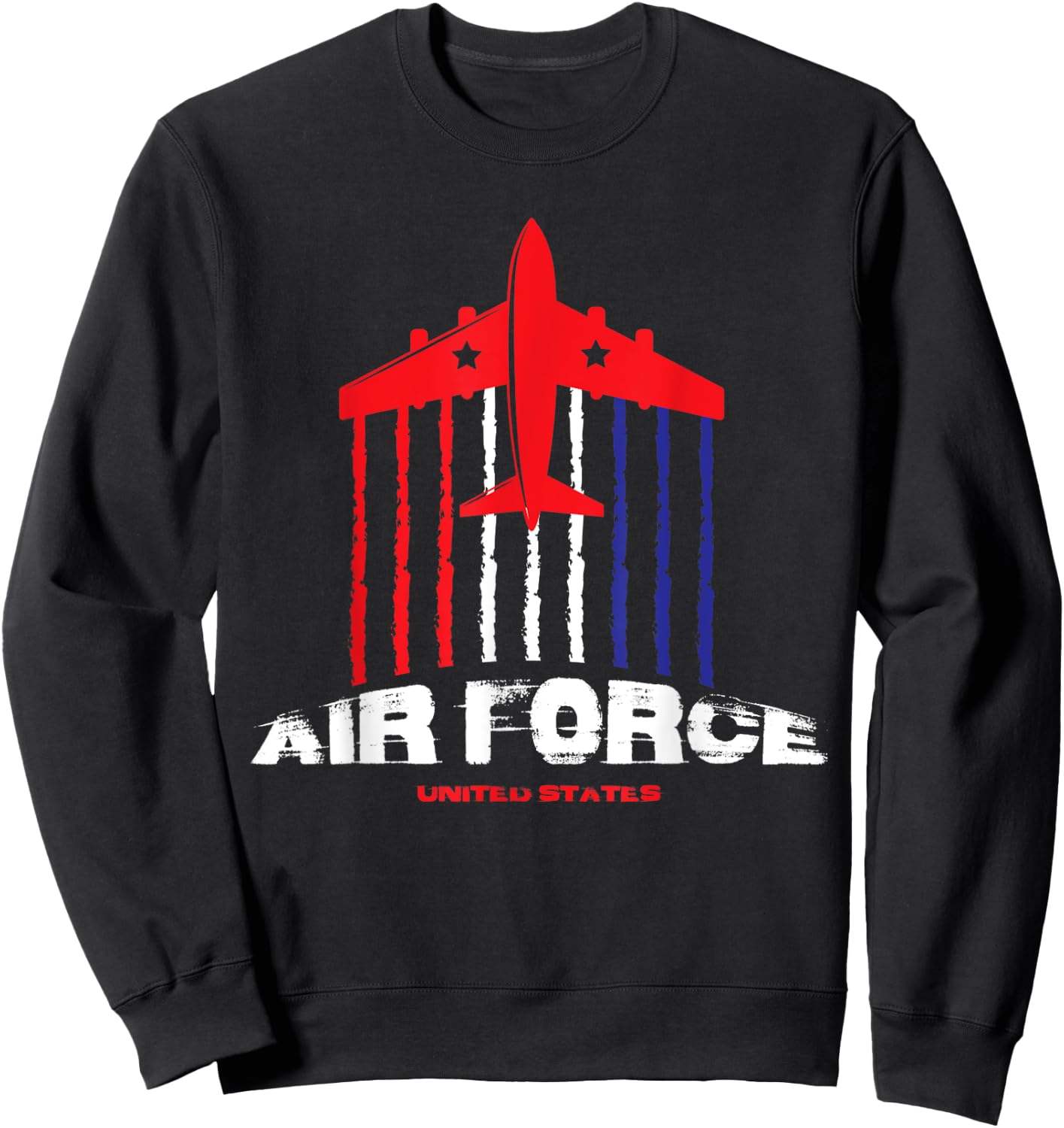Air Force US Veterans 4th of July T shirt American Flag Sweatshirt - Sweatshirt | Black