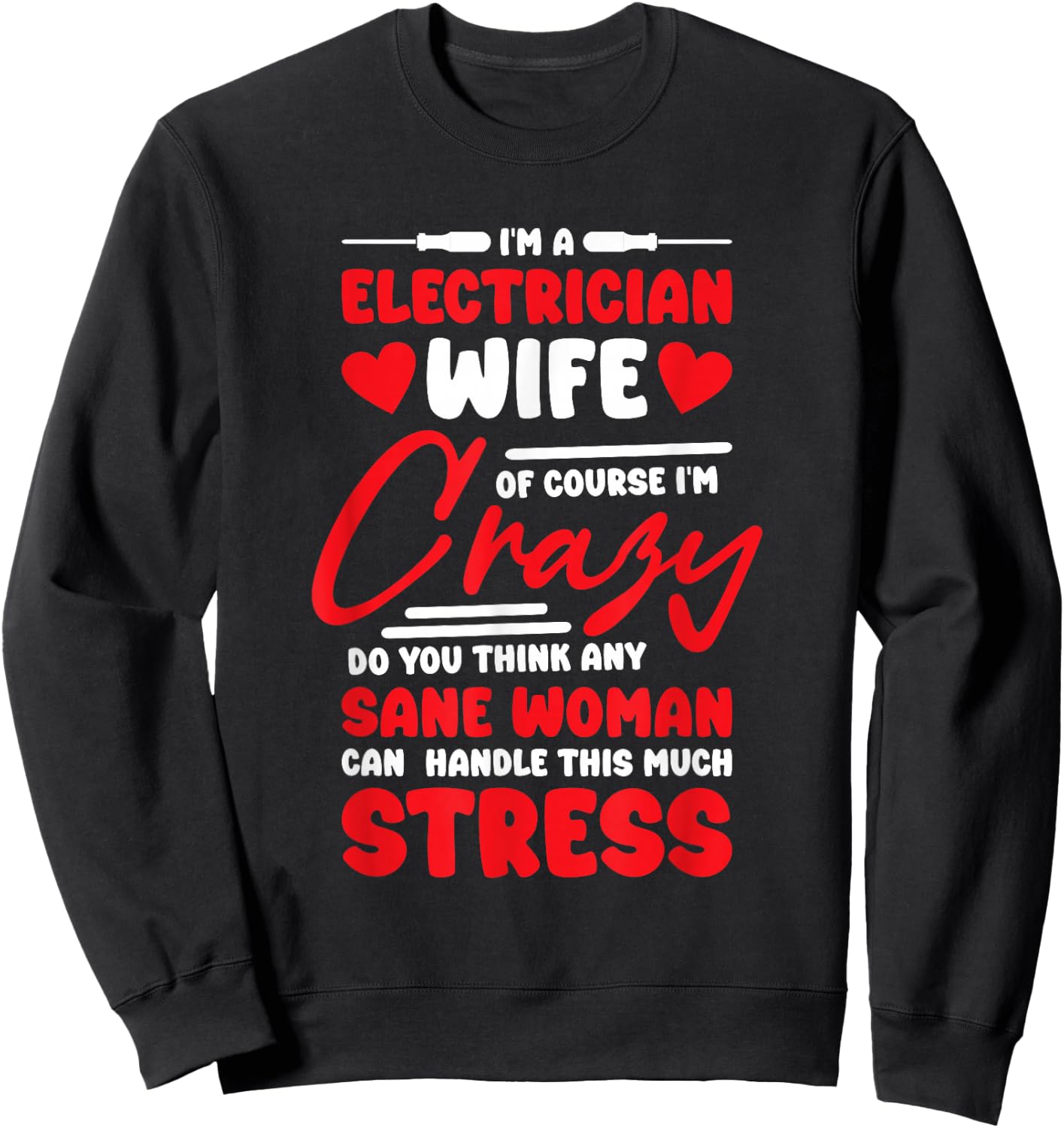 Electrical Engineering Worker Husband Electrician Wife Girlfriend - Women's Black Short Sleeve Modern Classic Unique Design in Electrical Engineering, Small Sweatshirt - Sweatshirt | Black