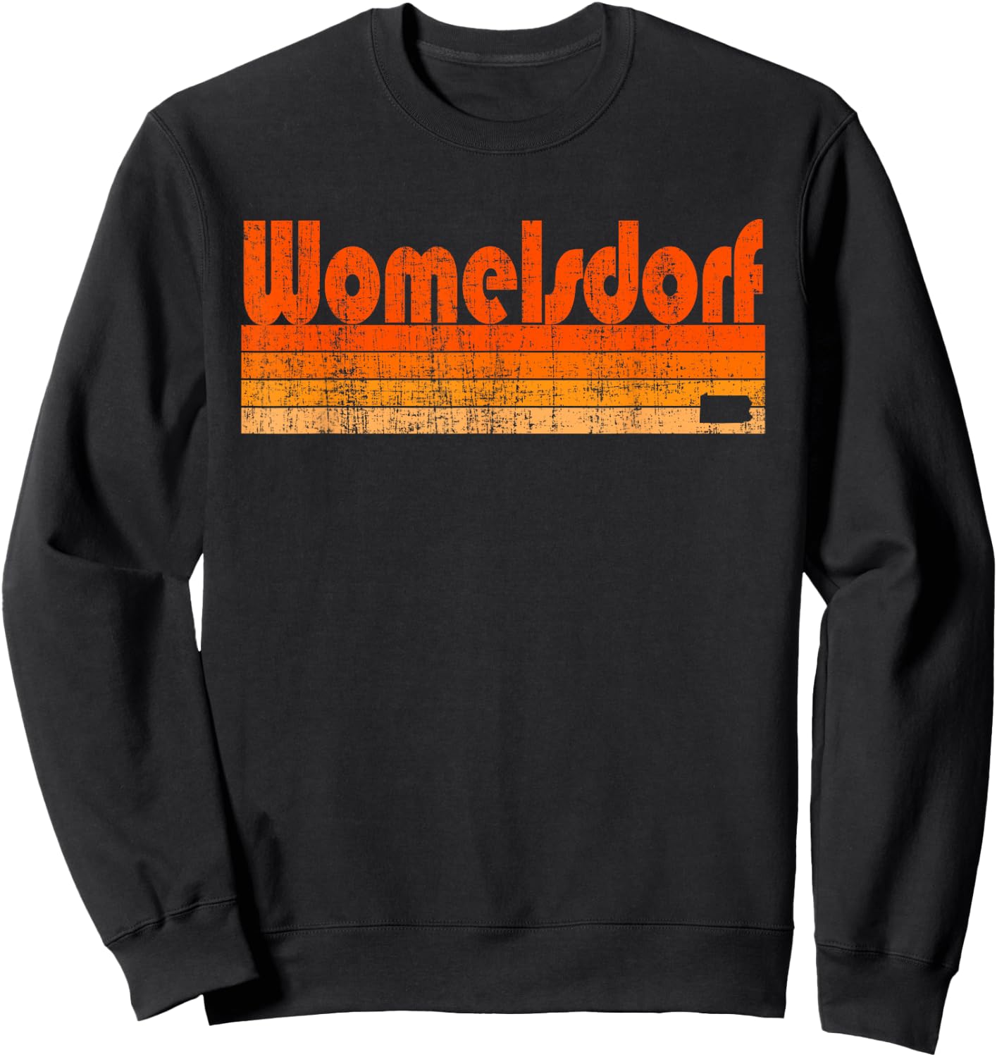 Womelsdorf, Pennsylvania Retro 80s Style Sweatshirt - Sweatshirt | Black