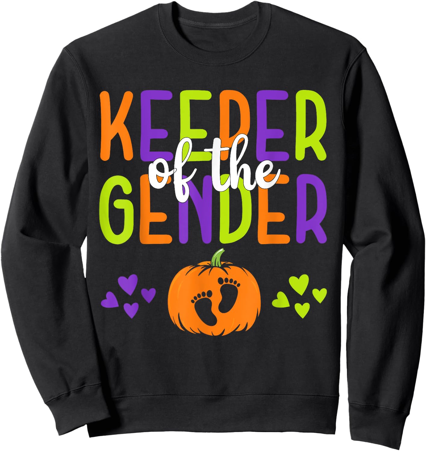 Keeper Of The Gender Reveal Halloween Pregnancy Announcement Sweatshirt - Sweatshirt | Black
