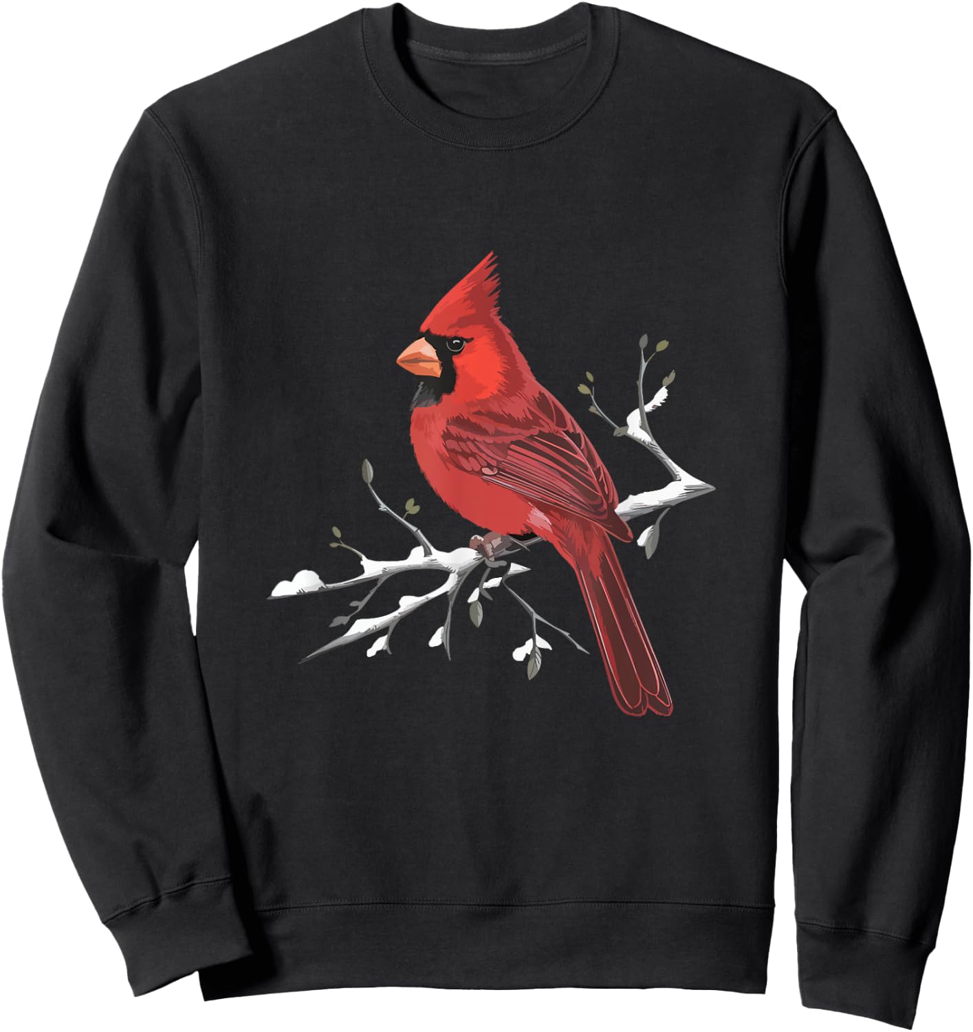 Majestic Red Cardinal Birdwatching Birdwatcher Bird Lover Sweatshirt - Sweatshirt | Black
