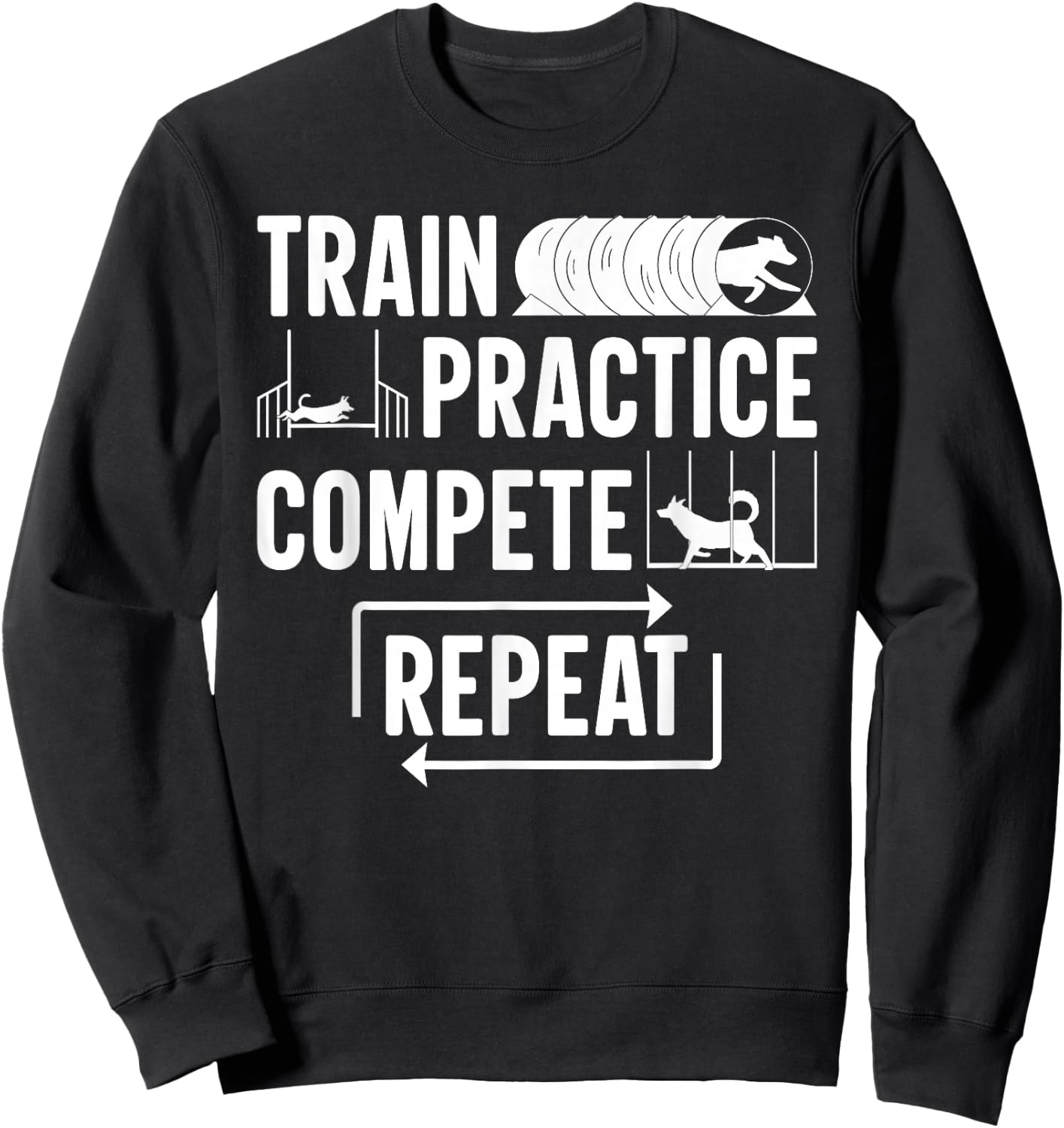 Canine Dog Agility Sweatshirt - Sweatshirt | Black