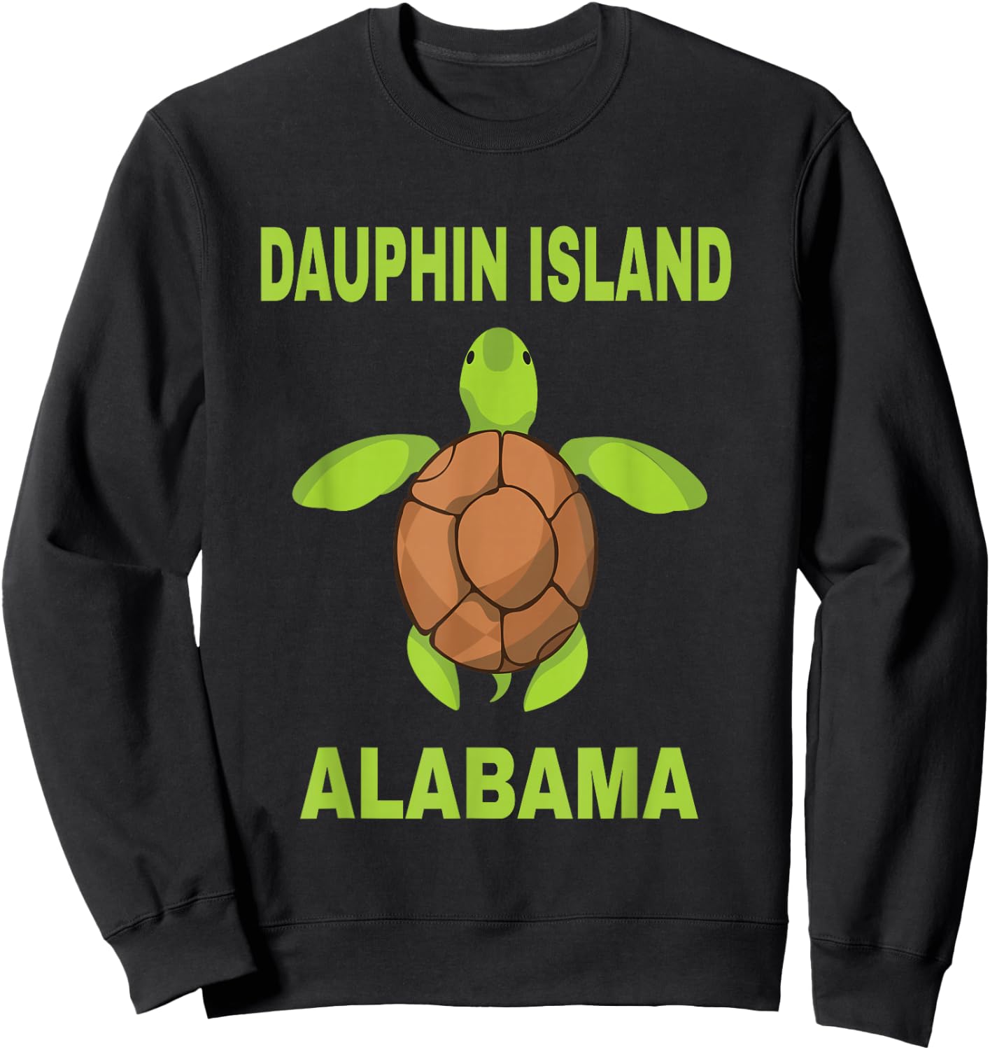 Dauphin Island Family Vacation Alabama Sea Turtle Sweatshirt - Sweatshirt | Black