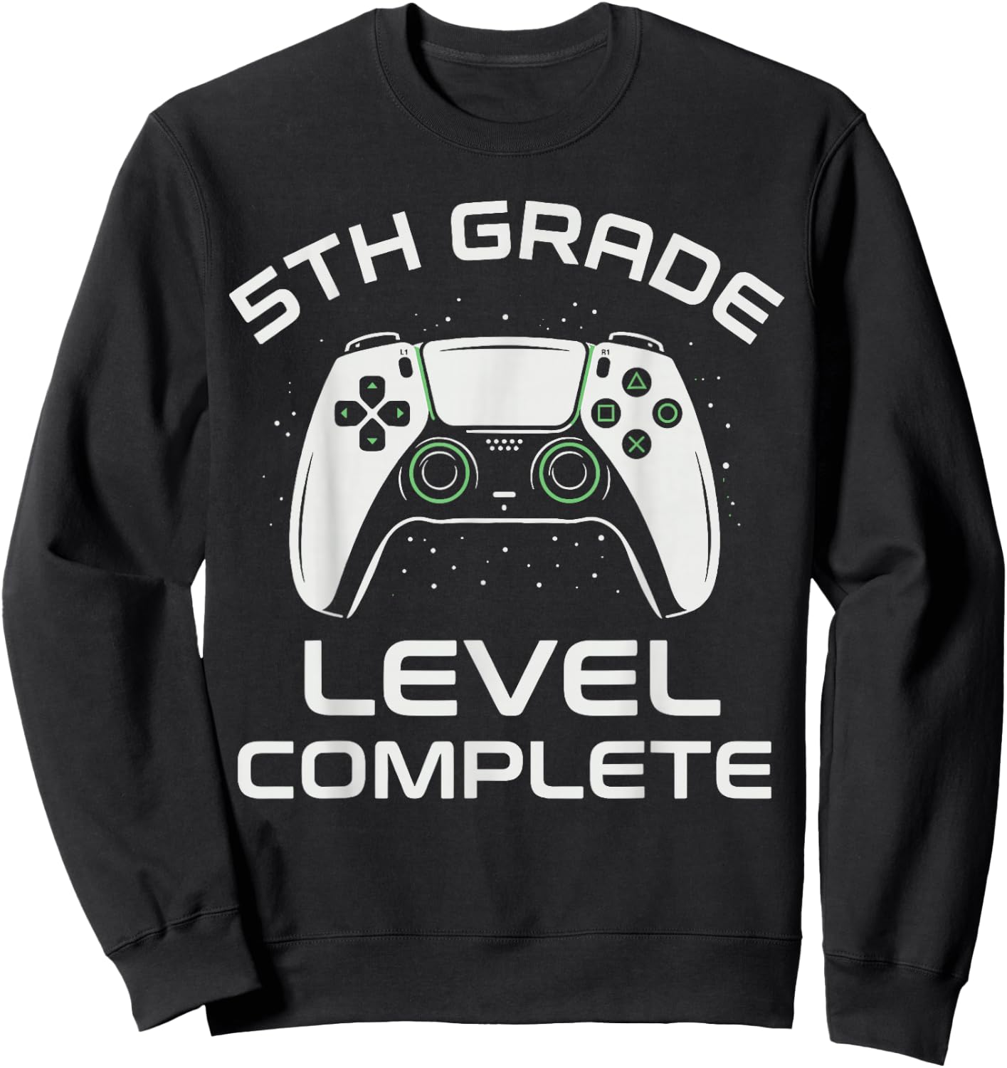 Boys Gaming Graduation Shirt, 5th Grade Level Complete Sweatshirt - Sweatshirt | Black