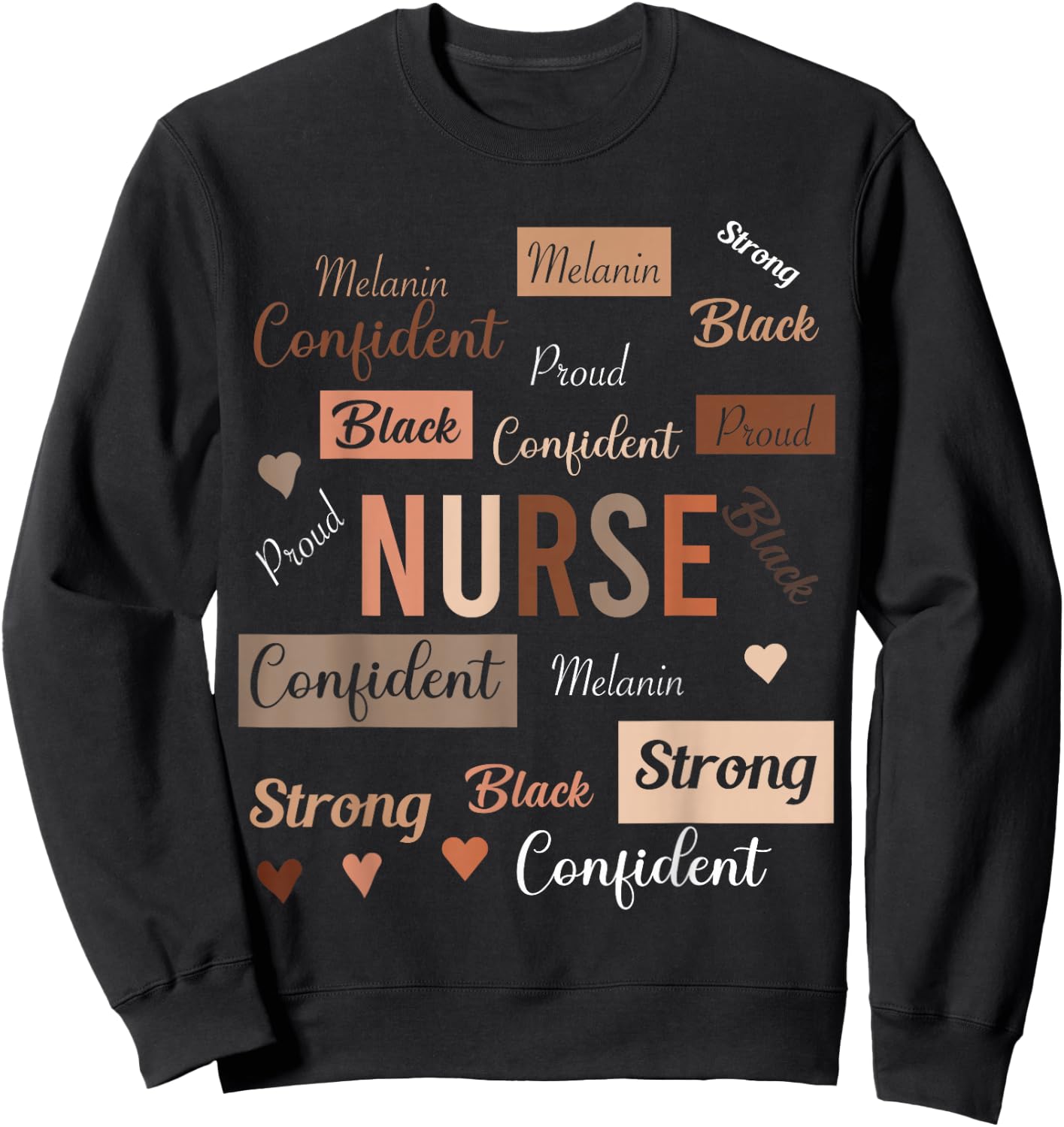 Black Nurse Black History Melanin Afro Woman Nursing Sweatshirt - Sweatshirt | Black