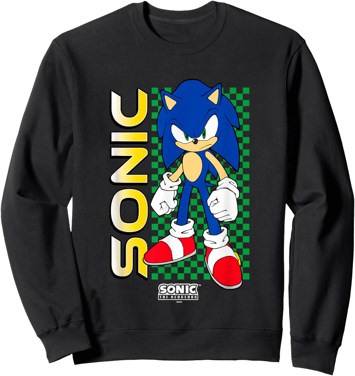 Sonic The Hedgehog Ready for Action Heroic Pose Sweatshirt - Sweatshirt | Black