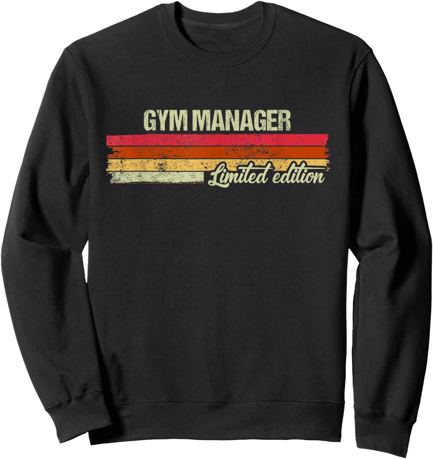 Vintage Gym Manager Limited Edition Sweatshirt - Sweatshirt | Black