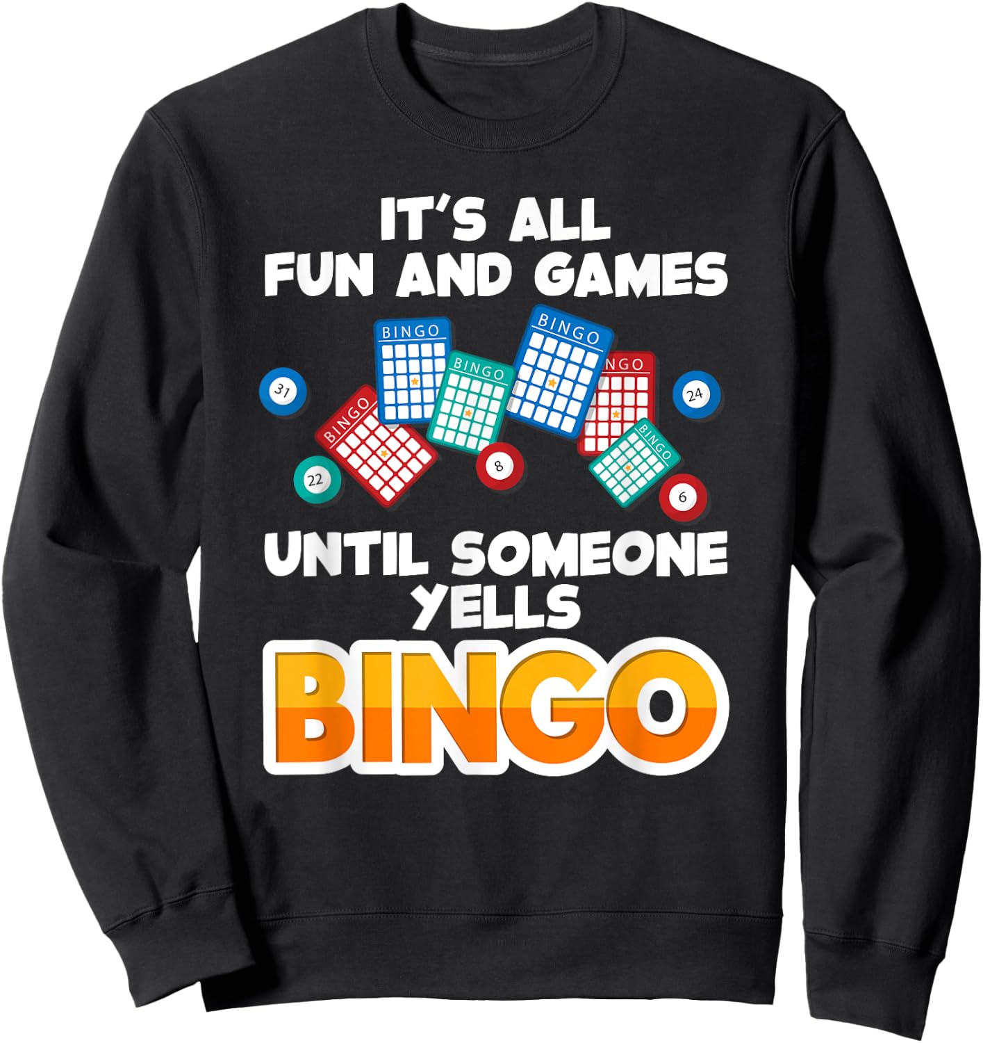 Best Bingo Novelty Women Bingo Lover Bingo Player Sweatshirt - Sweatshirt | Black