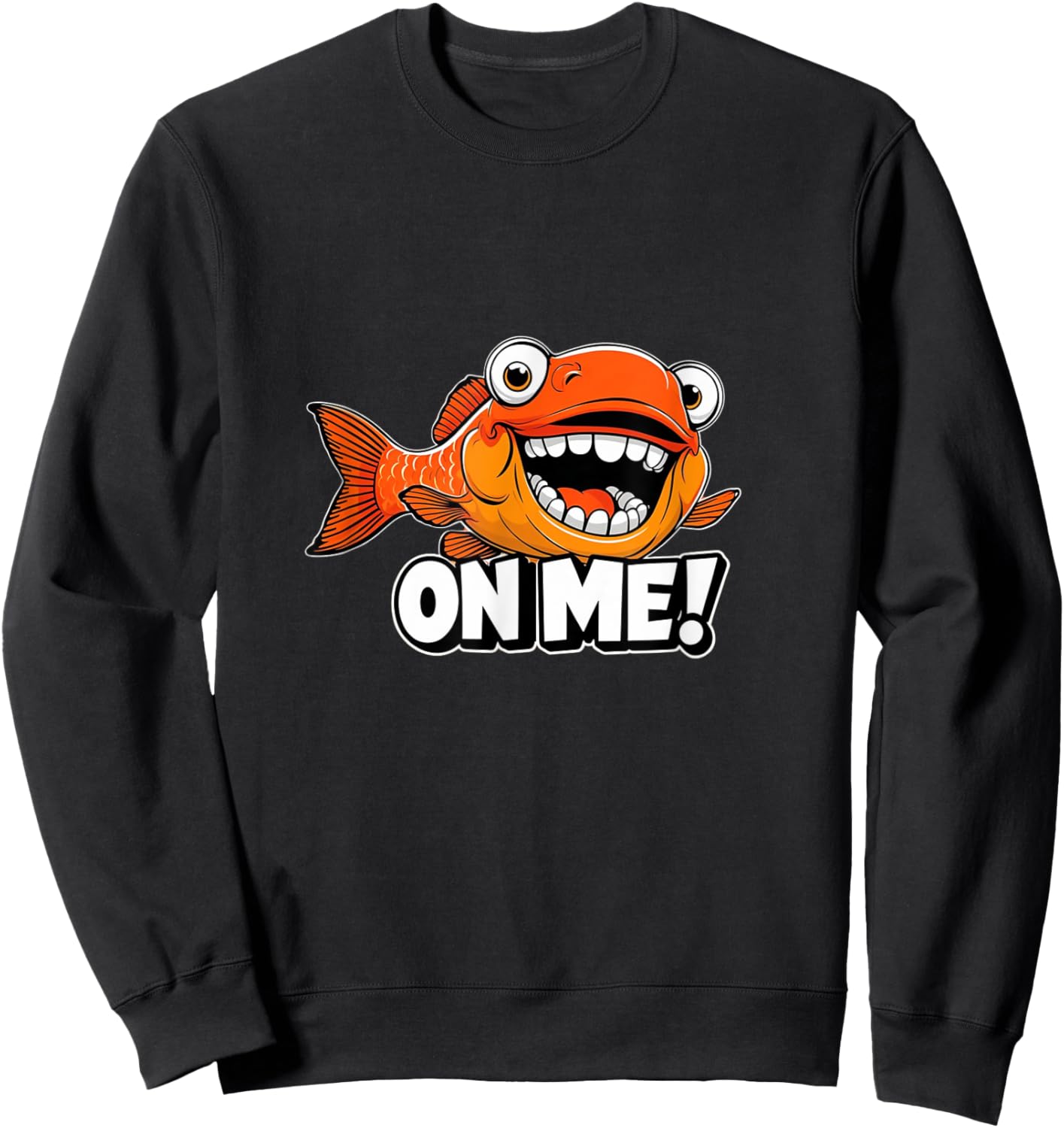 Fishy On Me , Kids & Youth Sweatshirt - Sweatshirt | Black