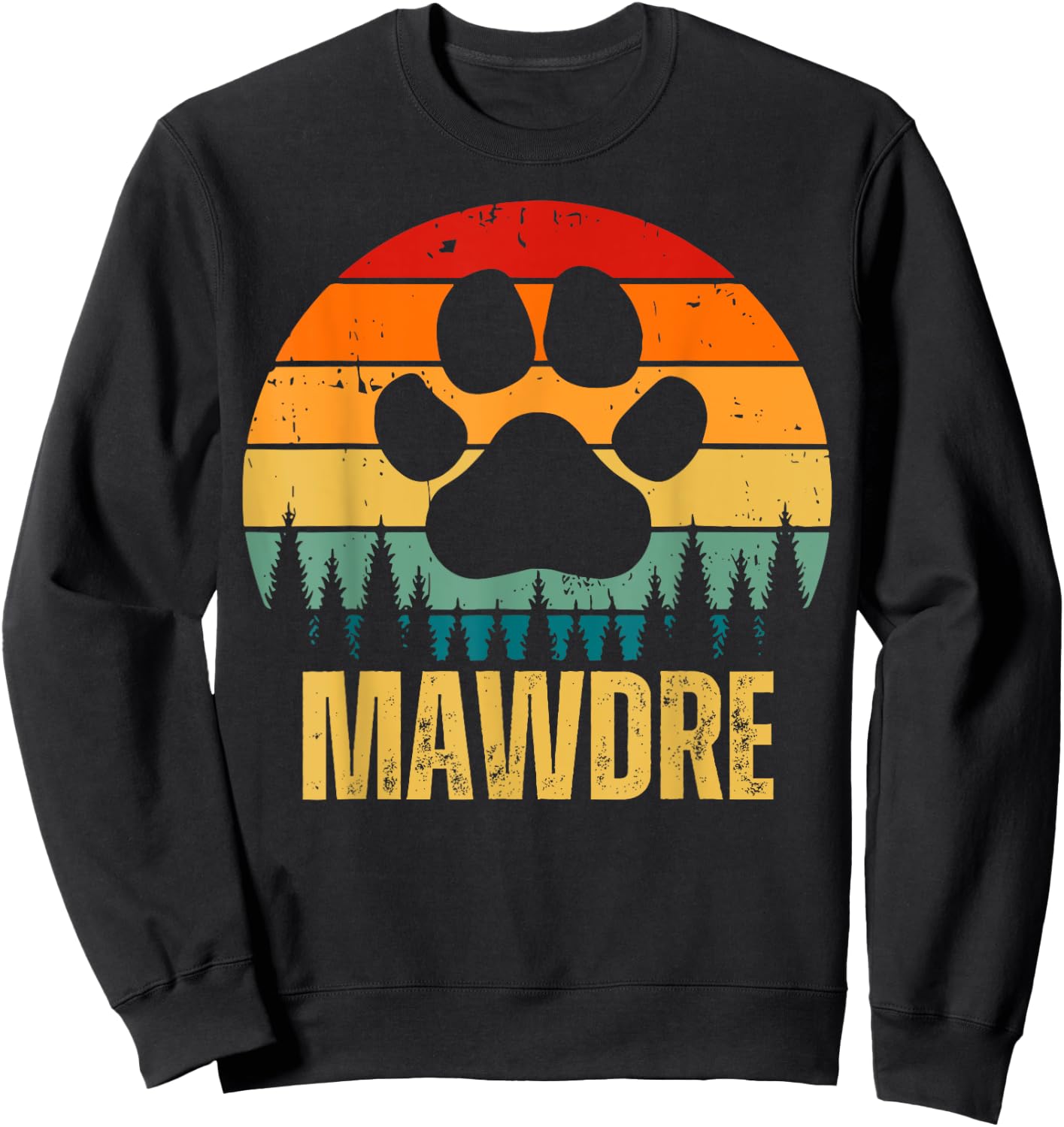 Mawdre Funny Cat Mom Dog Mom Mother's Day For Mom Pun Sweatshirt - Sweatshirt | Black