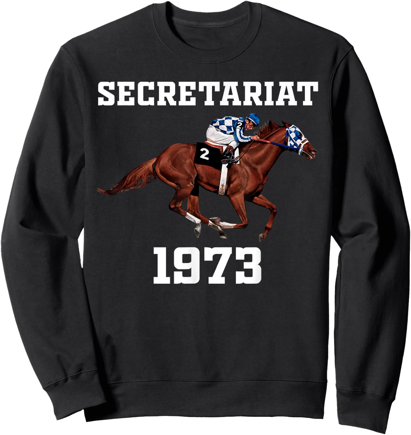 Secretariat 1973 horse racing Sweatshirt - Sweatshirt | Black