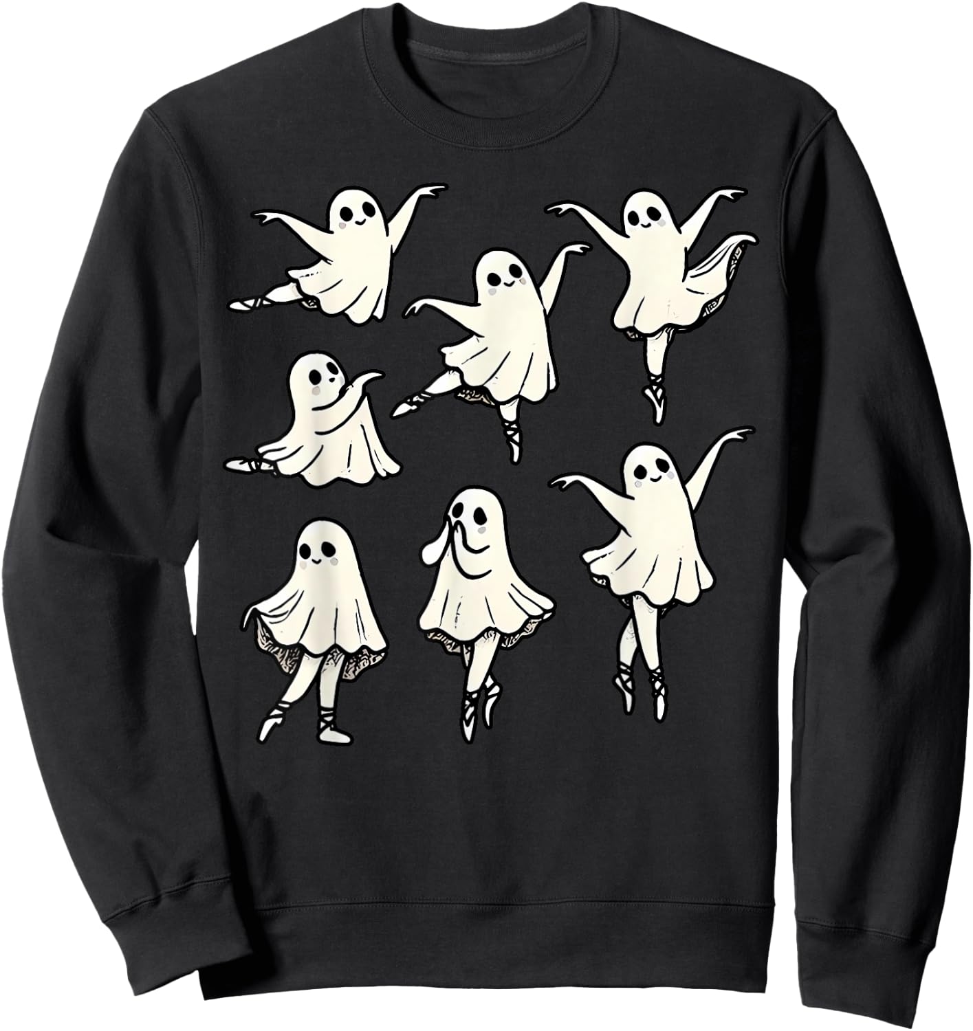 Ballet Ghost Ballet Dancer Spooky Dance Teacher Halloween Sweatshirt - Sweatshirt | Black
