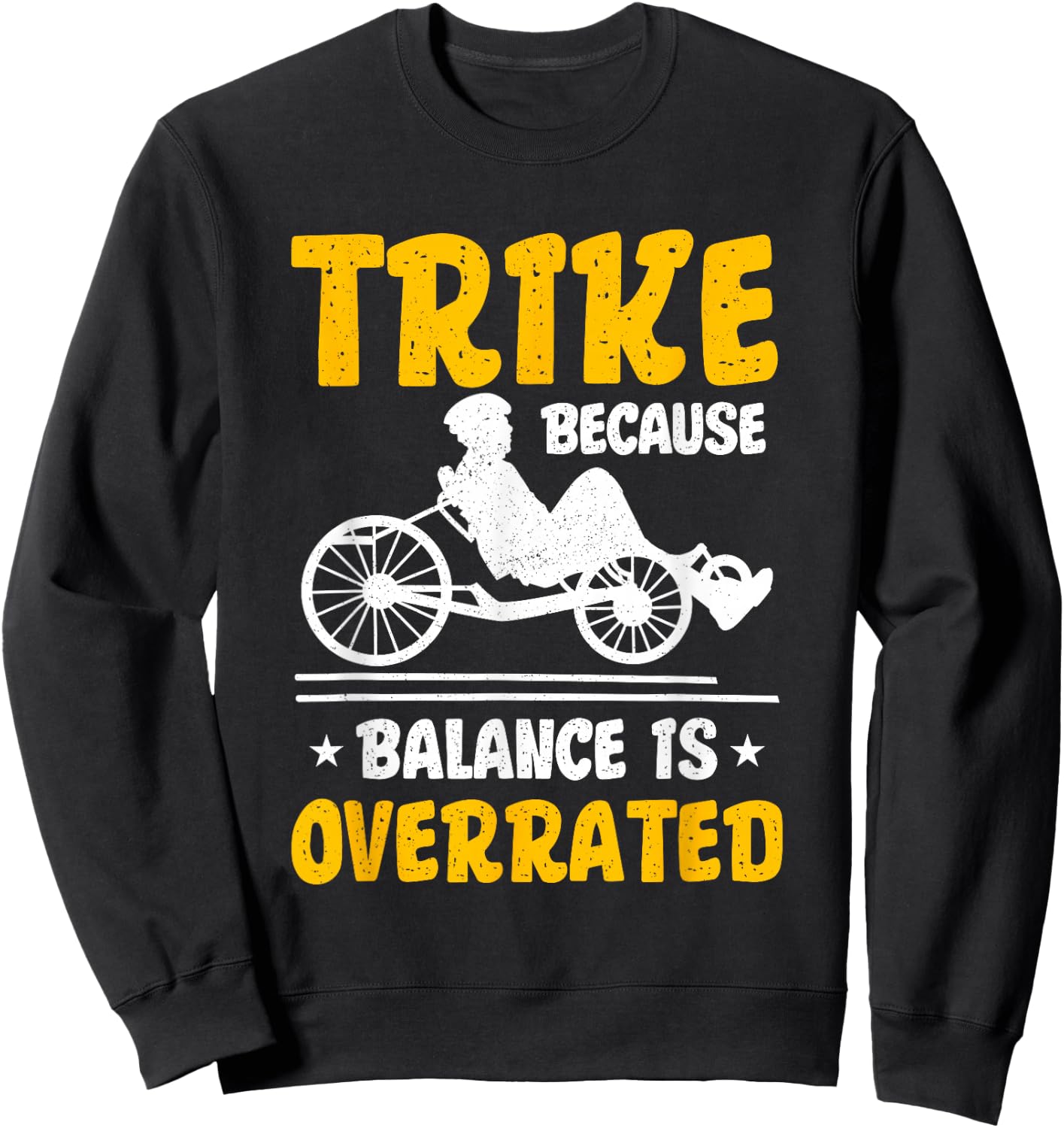 Recumbent Trike Cyclist Bicycle Sweatshirt - Sweatshirt | Black