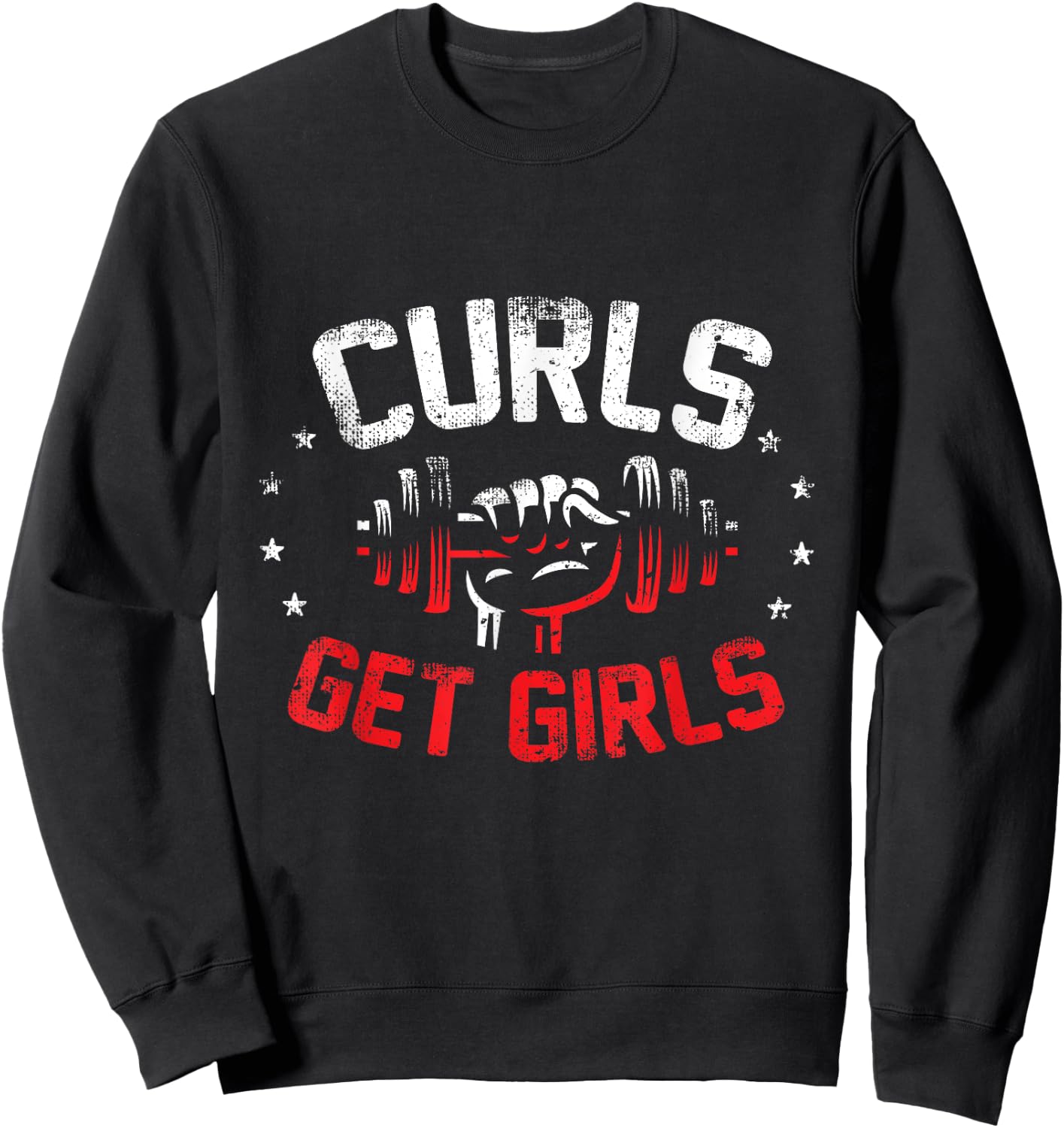 Curls Get Girls - Weightlifting Arms Day Sweatshirt - Sweatshirt | Black