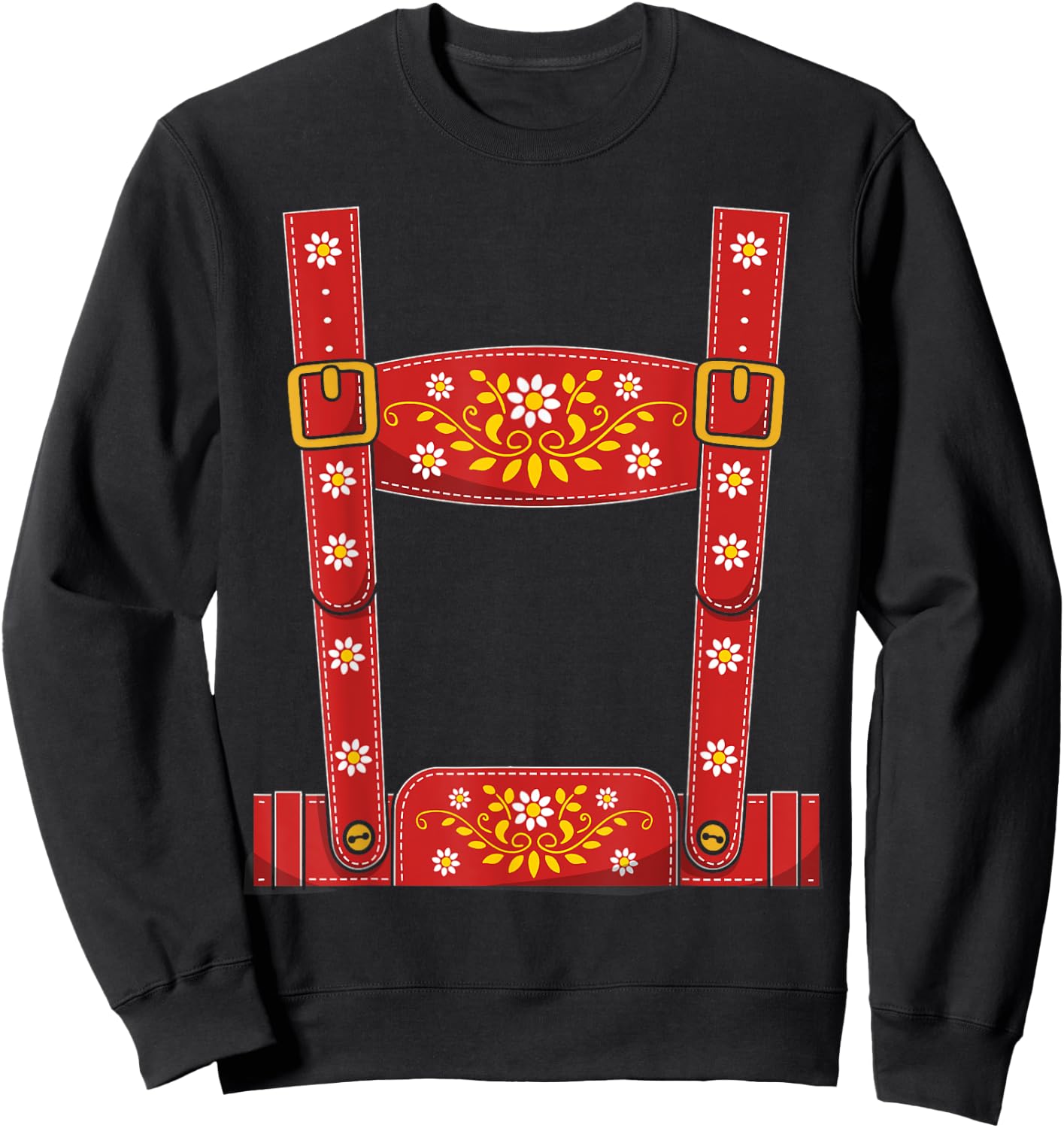 Oktoberfest Lederhosen Suspenders Germany Octoberfest Sweatshirt - Sweatshirt | Black