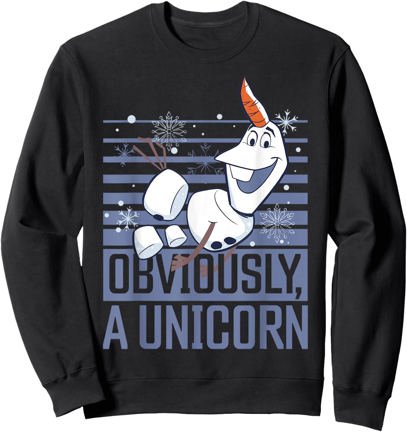 Disney Frozen 2 Olaf Obviously A Unicorn Sweatshirt - Sweatshirt | Black