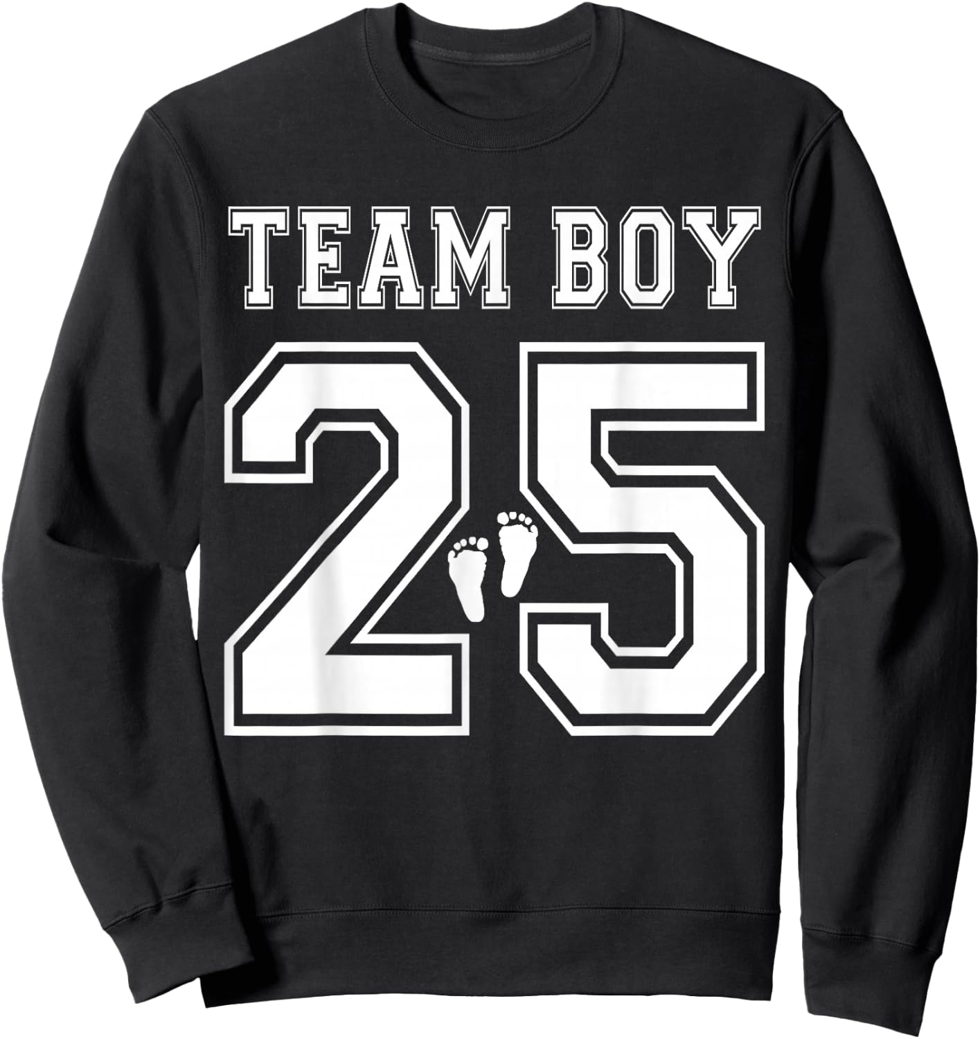 2025 Team Boy Gender Reveal Boy Baby Shower Adoption Sweatshirt - Sweatshirt | Black