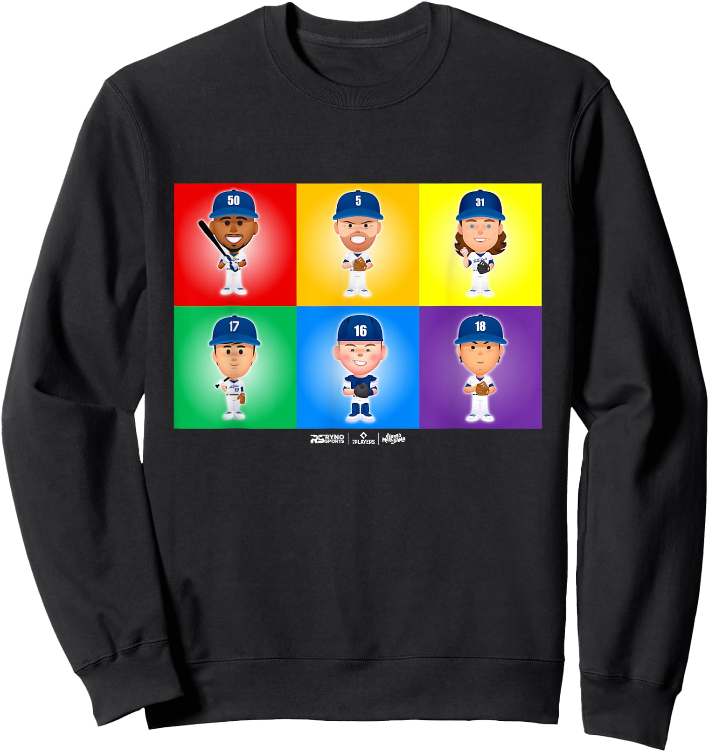 Los Angeles Baseball Rainbow Pride MLBPA Sweatshirt - Sweatshirt | Black
