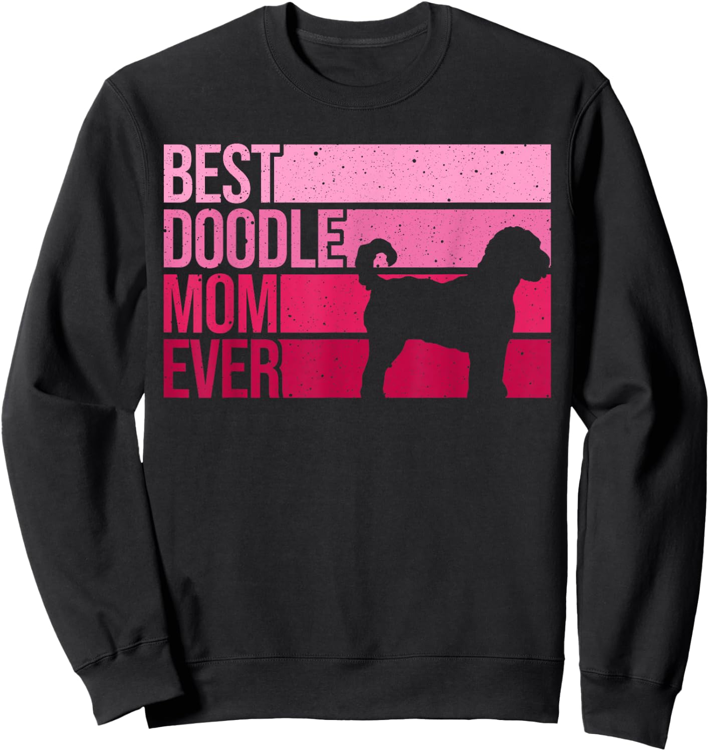Cool Doodle Mom Art Women Girl Aussiedoodle Goldendoodle Dog Sweatshirt - Sweatshirt | Black