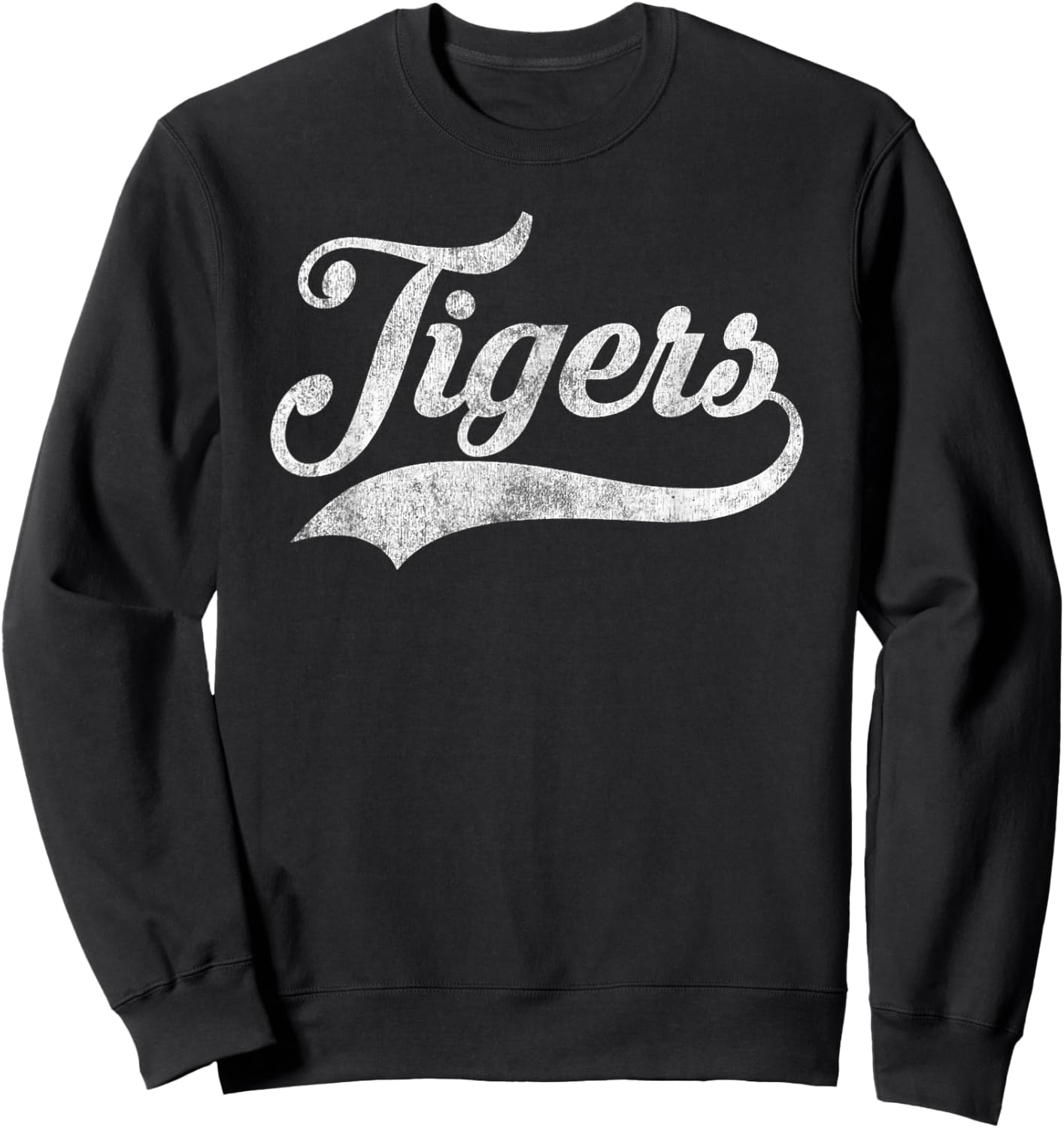 Retro Tigers School Sports Name Women Kids Sweatshirt - Sweatshirt | Black