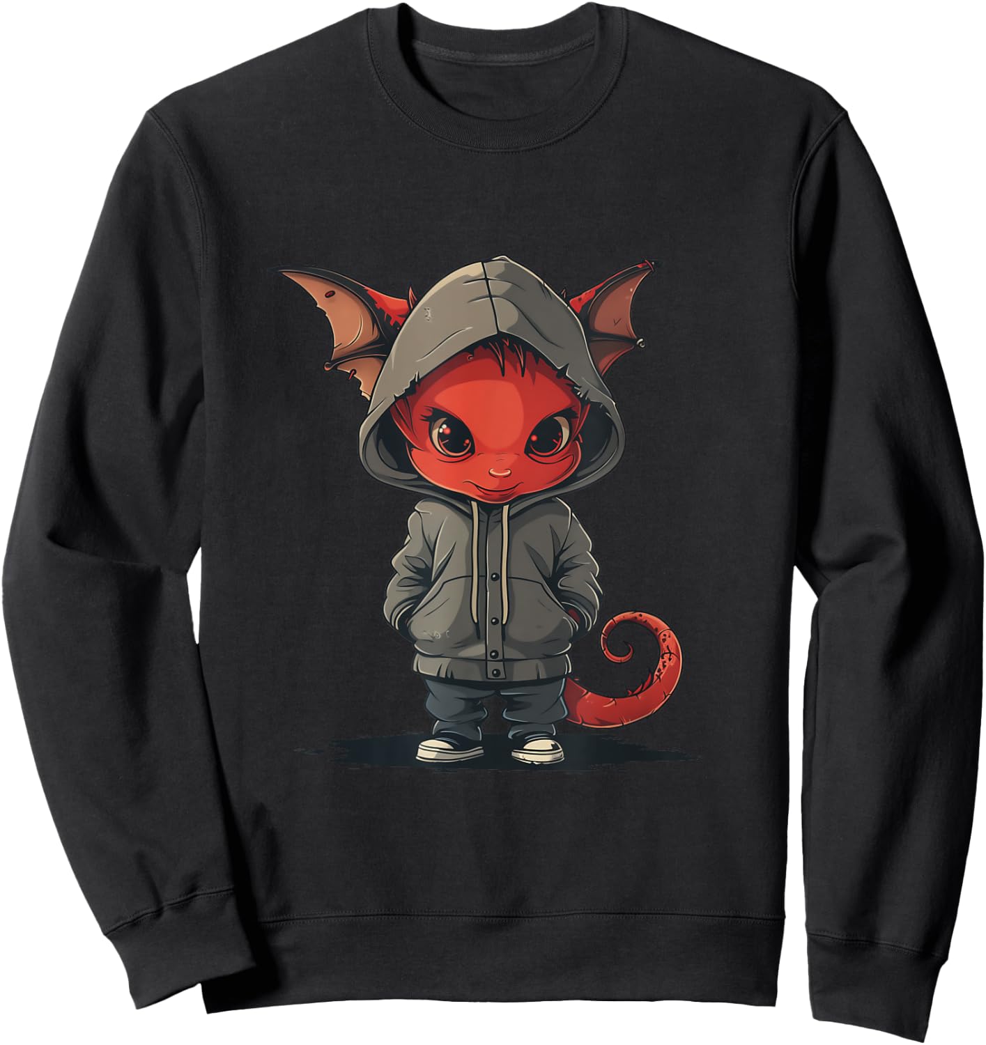 Devil as a child, little demon, troublemaker, rascal Sweatshirt - Sweatshirt | Black