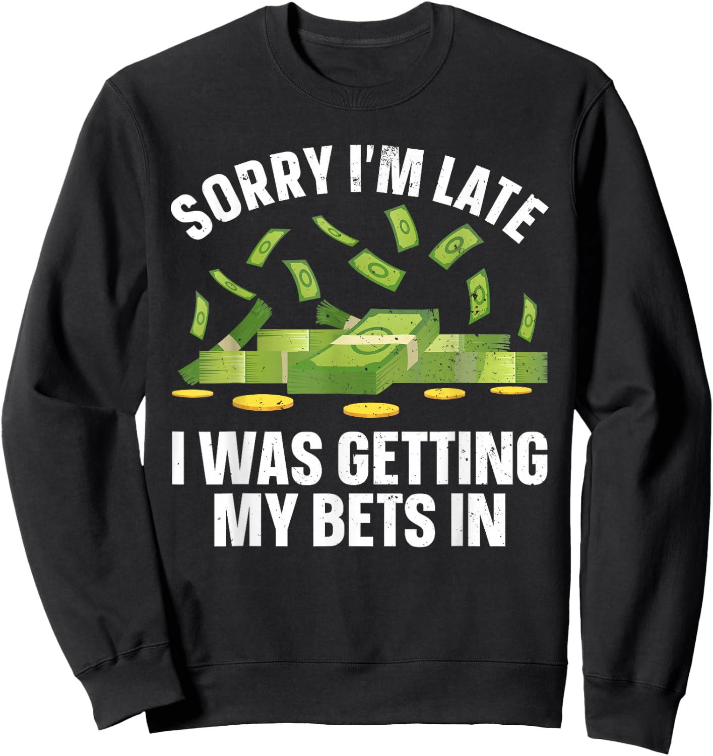 Funny Sports Betting Design Women Sports Gambling Sweatshirt - Sweatshirt | Black