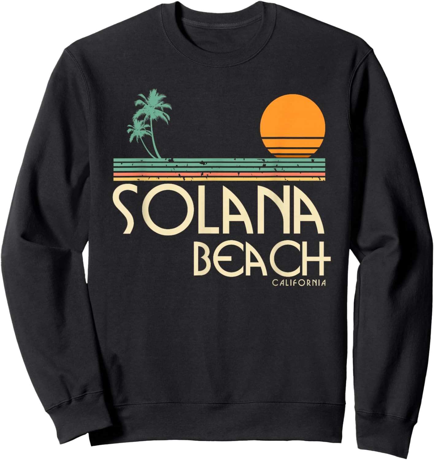 Solana Beach California Sweatshirt - Sweatshirt | Black