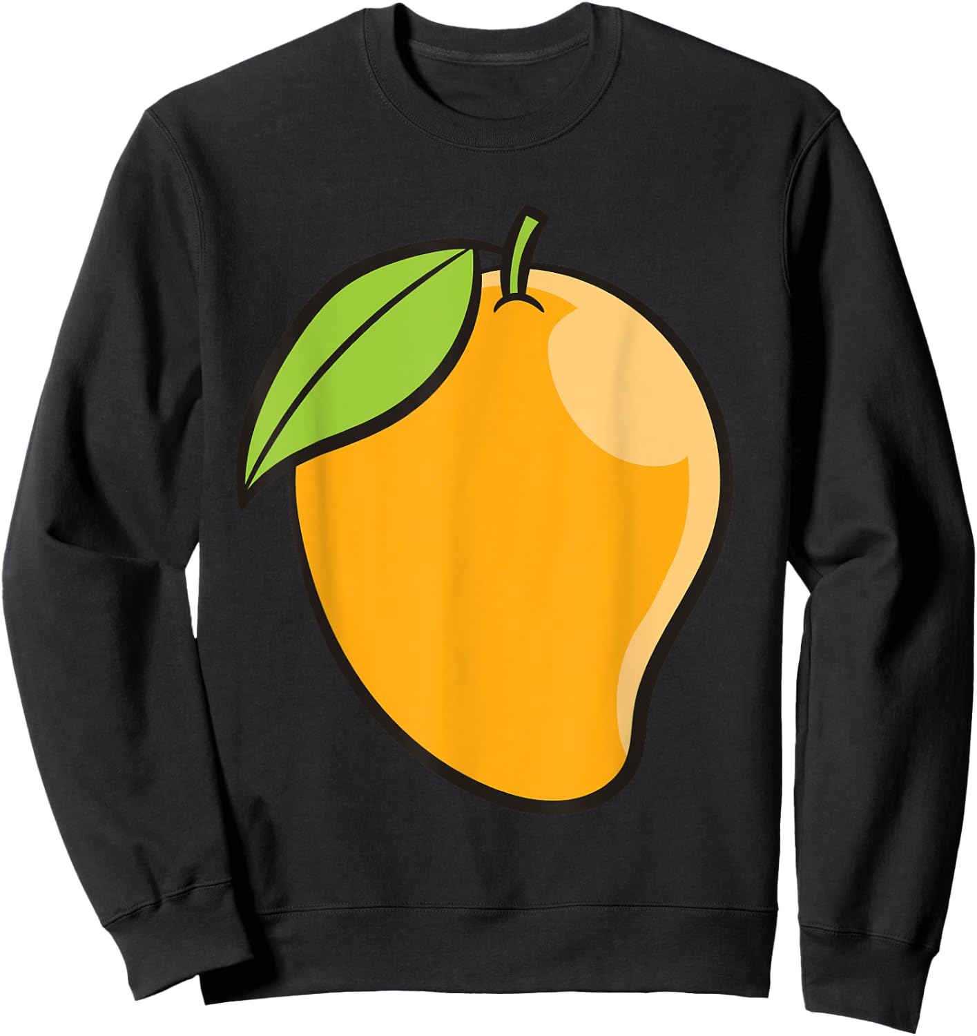 Mango Costume Lazy Halloween Costume Funny Mango Sweatshirt - Sweatshirt | Black