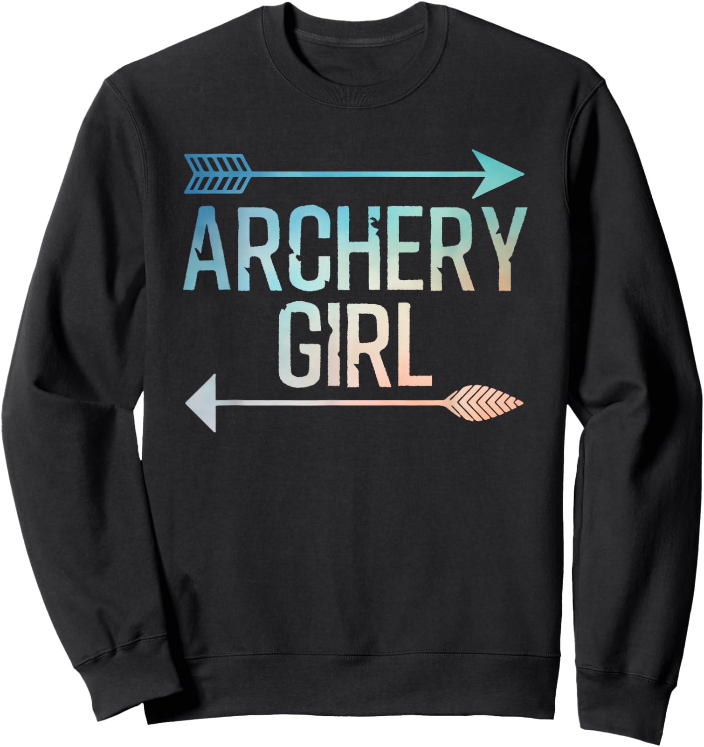 Cool Archery Art for Girls Women Crossbow Bow Hunting Archer Sweatshirt - Sweatshirt | Black