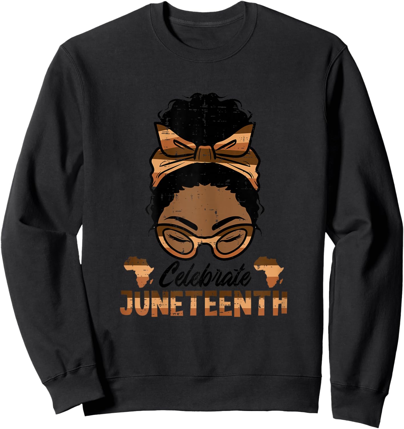Celebrate Juneteenth Black Woman Freedom Day Women Girls Kid Sweatshirt - Sweatshirt | Black