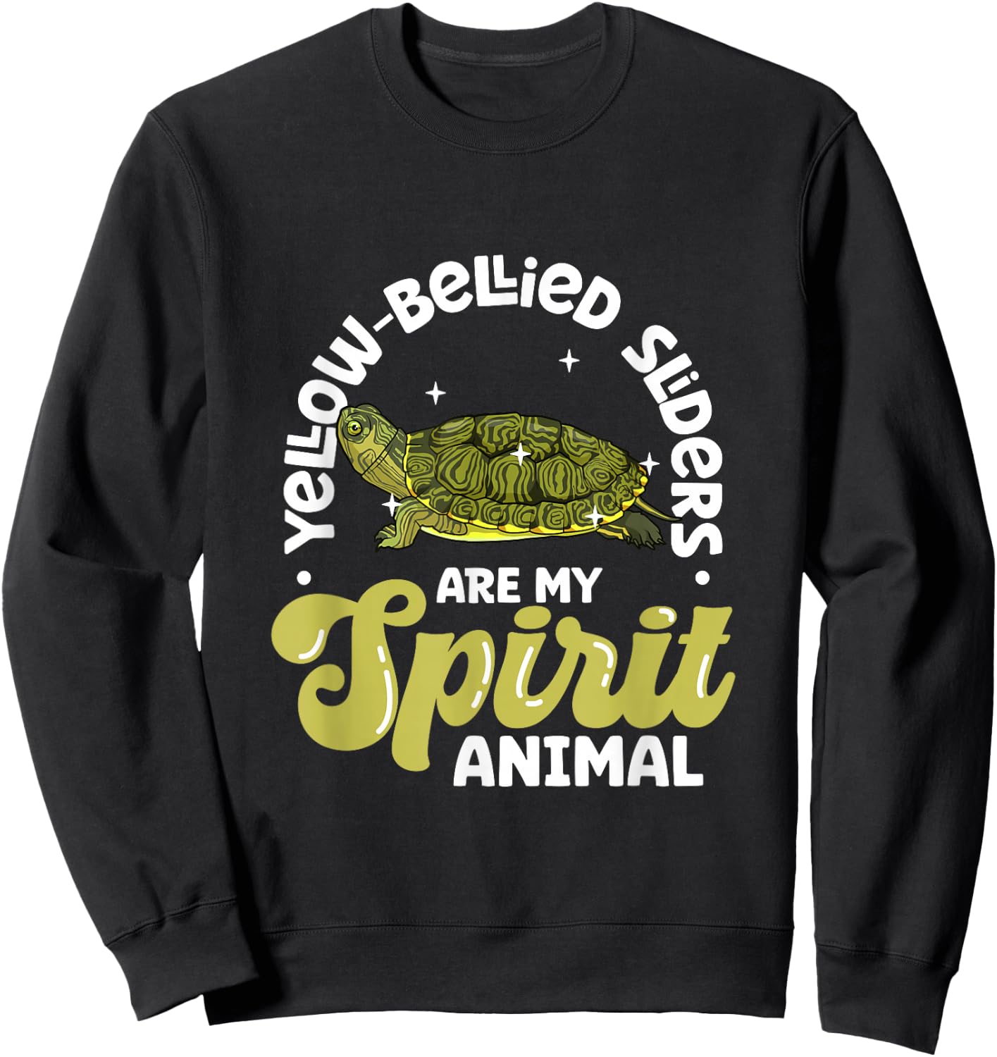 My Spirit Animal Yellow Cheek Jewellery Turtle Sweatshirt - Sweatshirt | Black