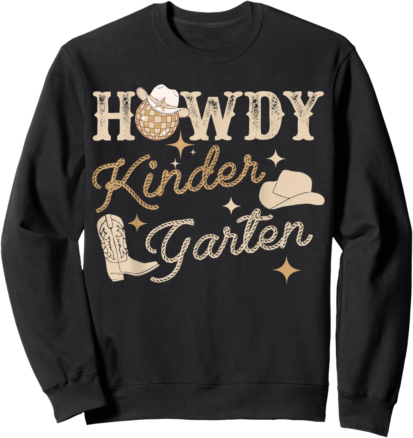 Howdy Kindergarten Teacher Rodeo Country Western Cowgirl , Small, Grey Sweatshirt - Sweatshirt | Black