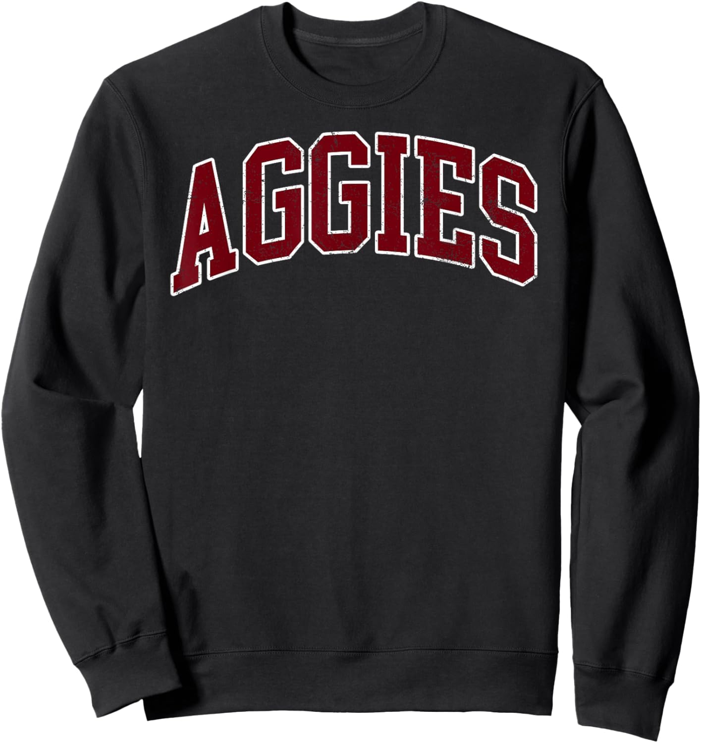 Retro Personalized Aggies-Red Sweatshirt - Sweatshirt | Black