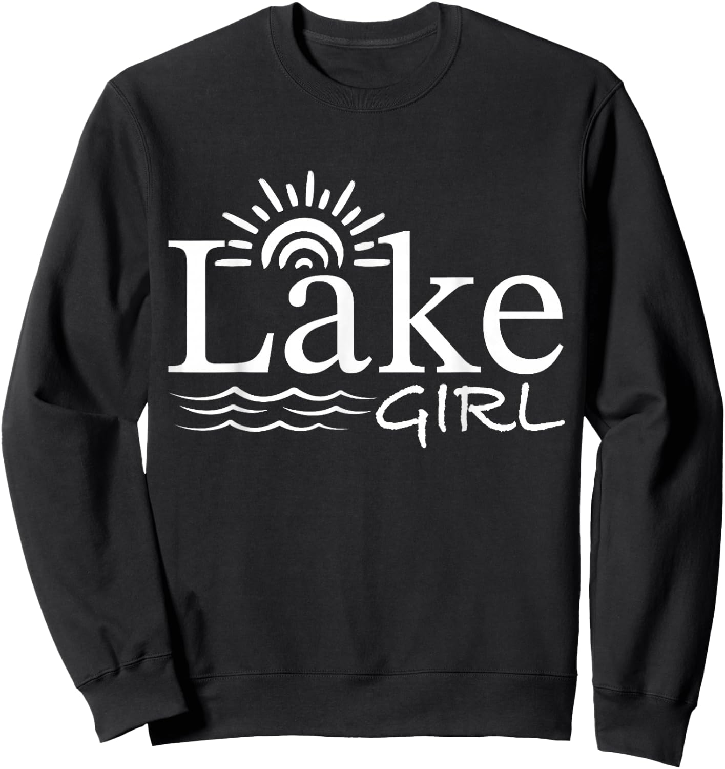 Vintage Lake Girl Lake Life Sweatshirt - Sweatshirt | Black