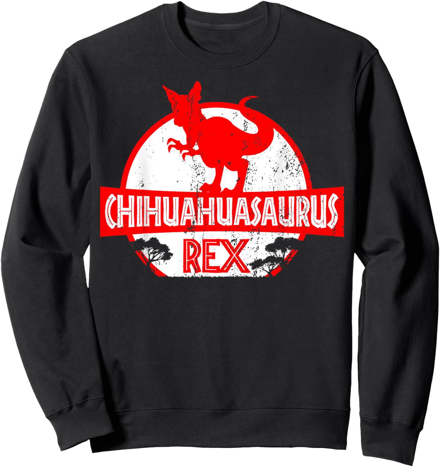Chihuahuasaurus rex - Chihuahua Dog Owner Dinosaur Gift Women Kids Sweatshirt - Sweatshirt | Black