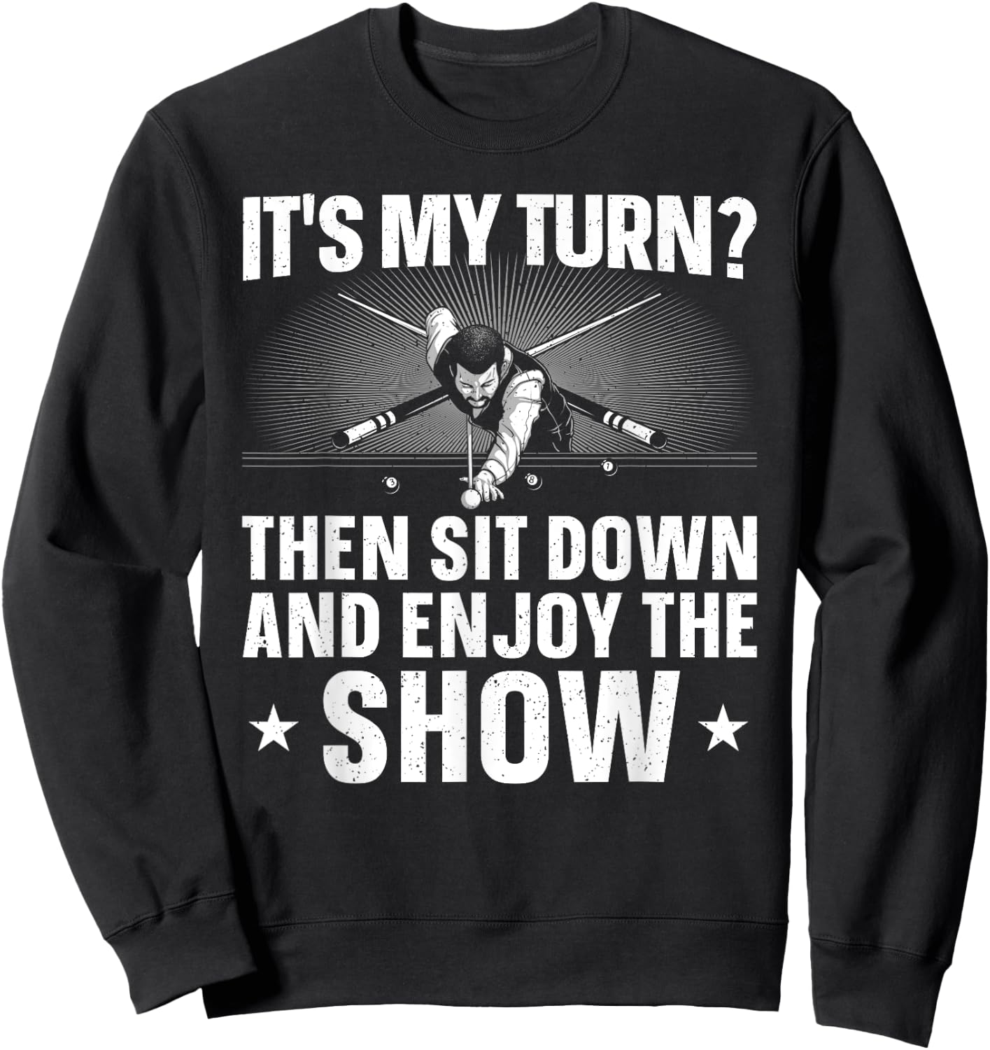 Funny 8 Ball Pool Design Women Pool Player Billiards Sweatshirt - Sweatshirt | Black